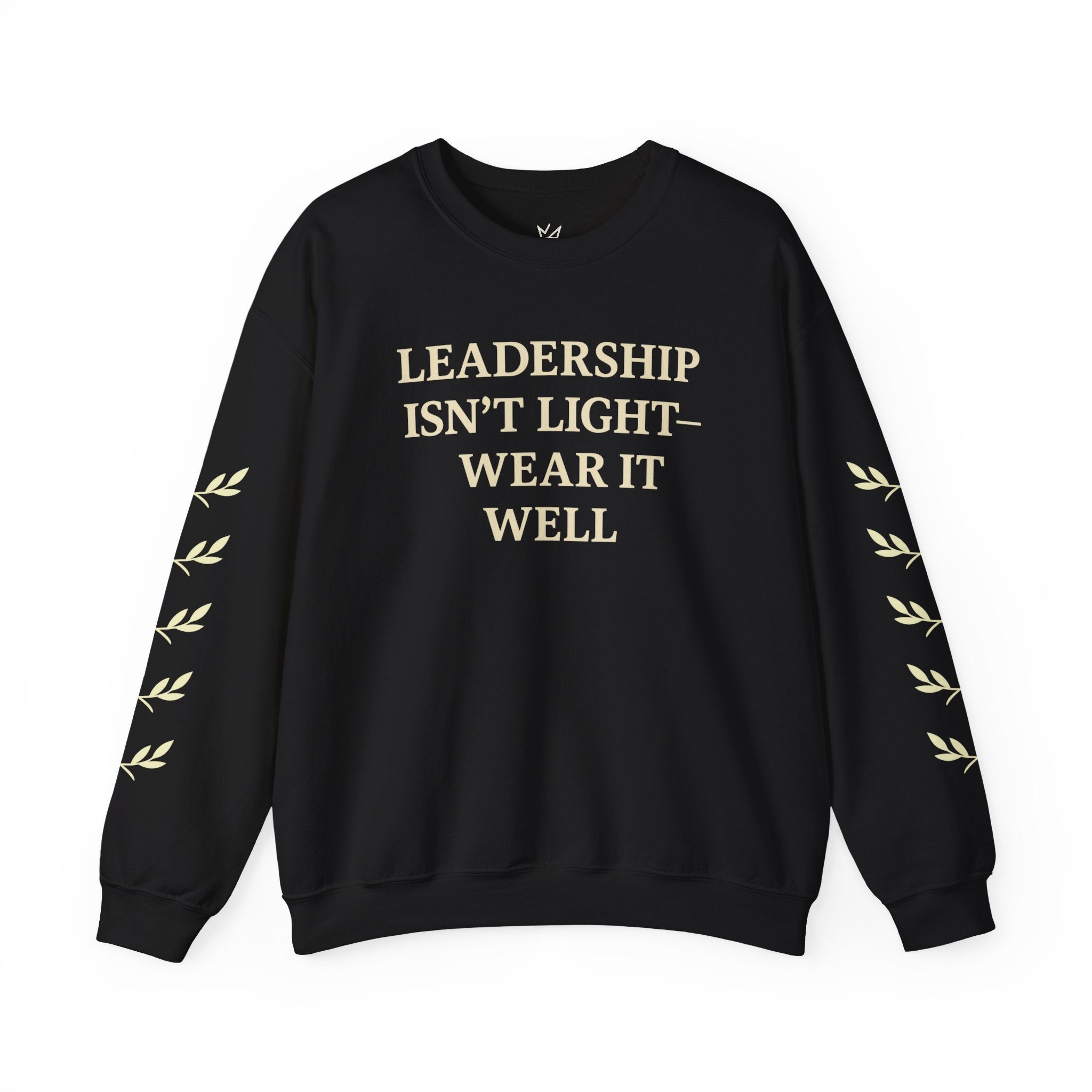 Crown Crewneck Sweatshirt — Gold Laurel Sleeve Design