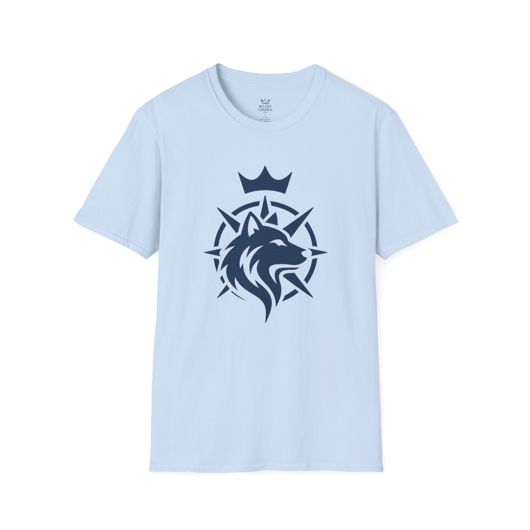 Wolf Compass Leadership Tee – Minimal Crest Graphic T‑Shirt