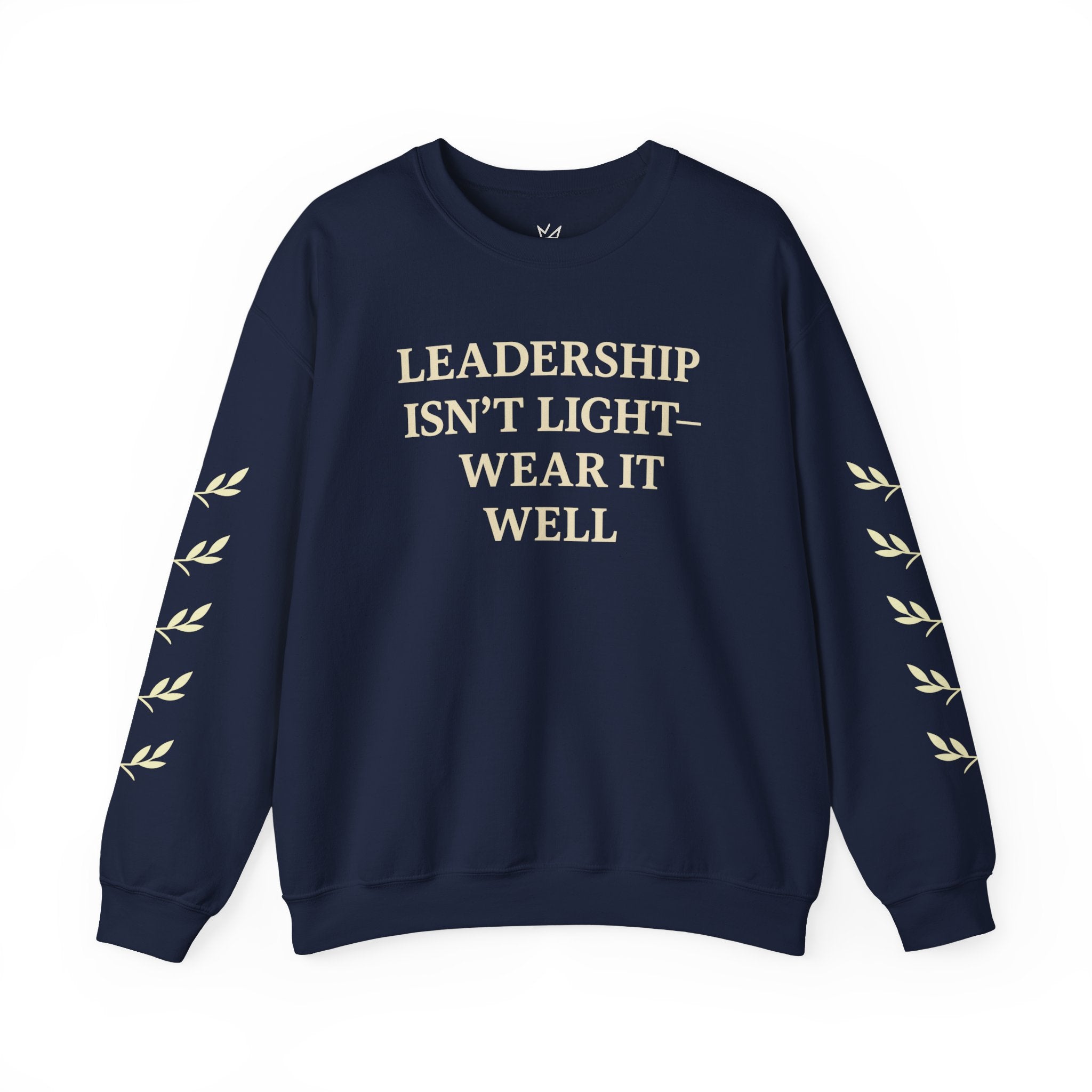Crown Crewneck Sweatshirt — Gold Laurel Sleeve Design