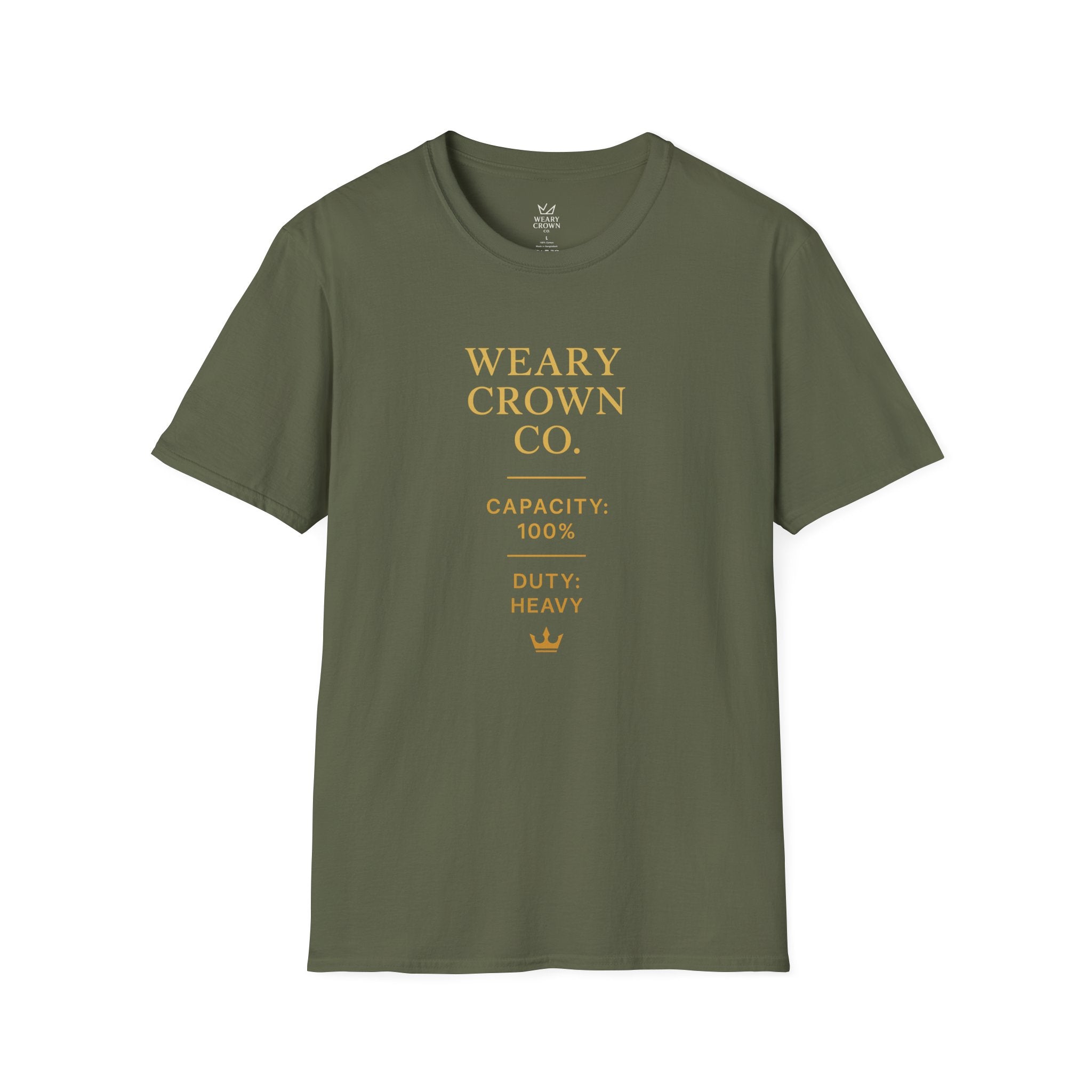 Weary Crown Co. “Capacity 100% / Duty: Heavy” Tee