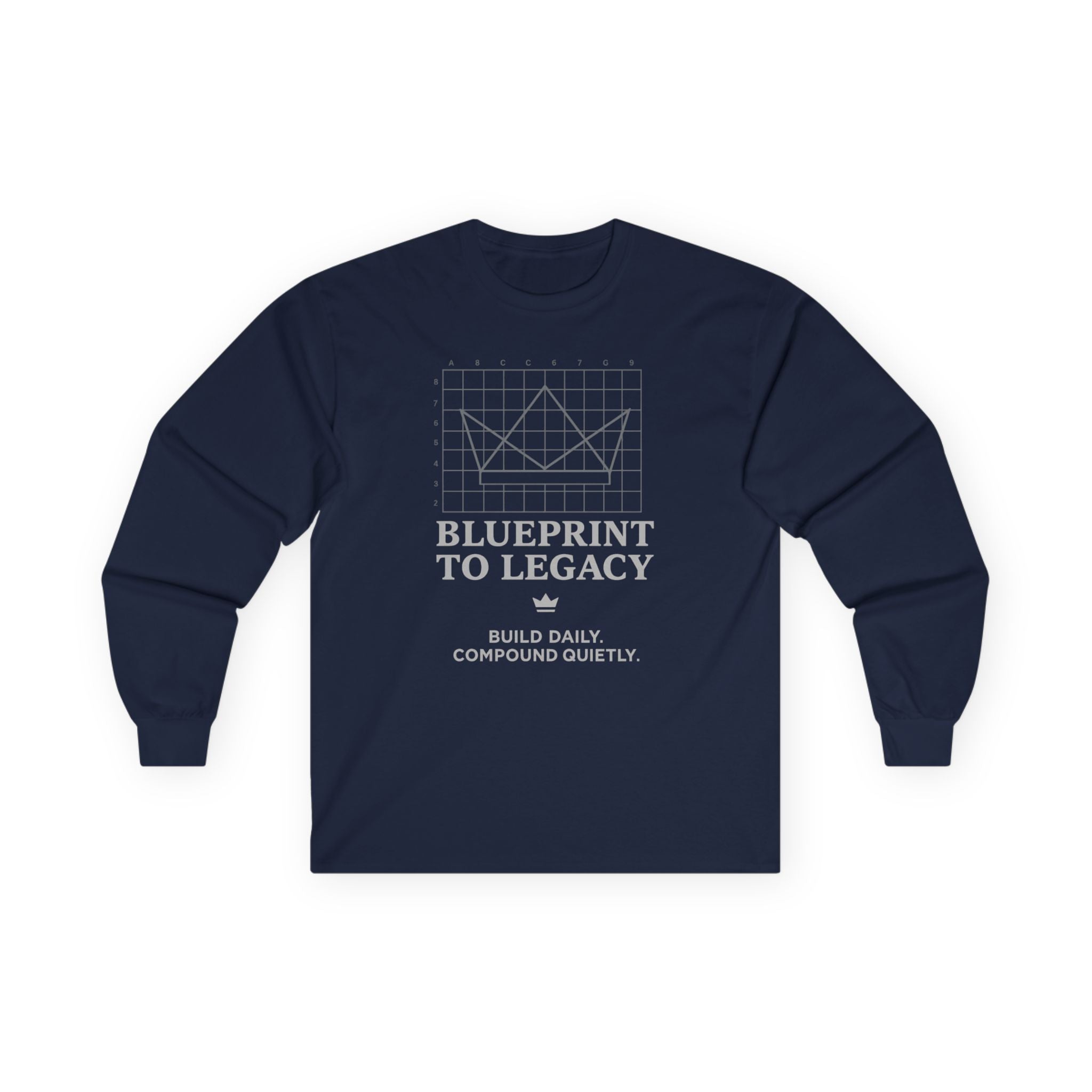 Weary Crown Co. “Blueprint to Legacy” Minimal Long‑Sleeve