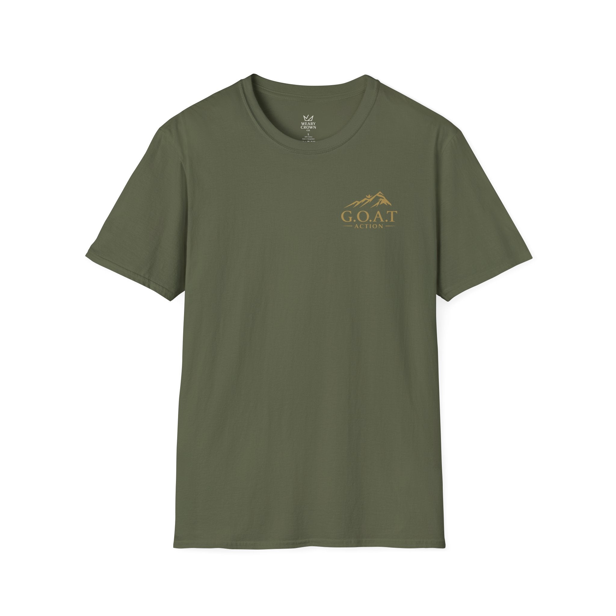 G.O.A.T Action Left‑Chest Crest Tee