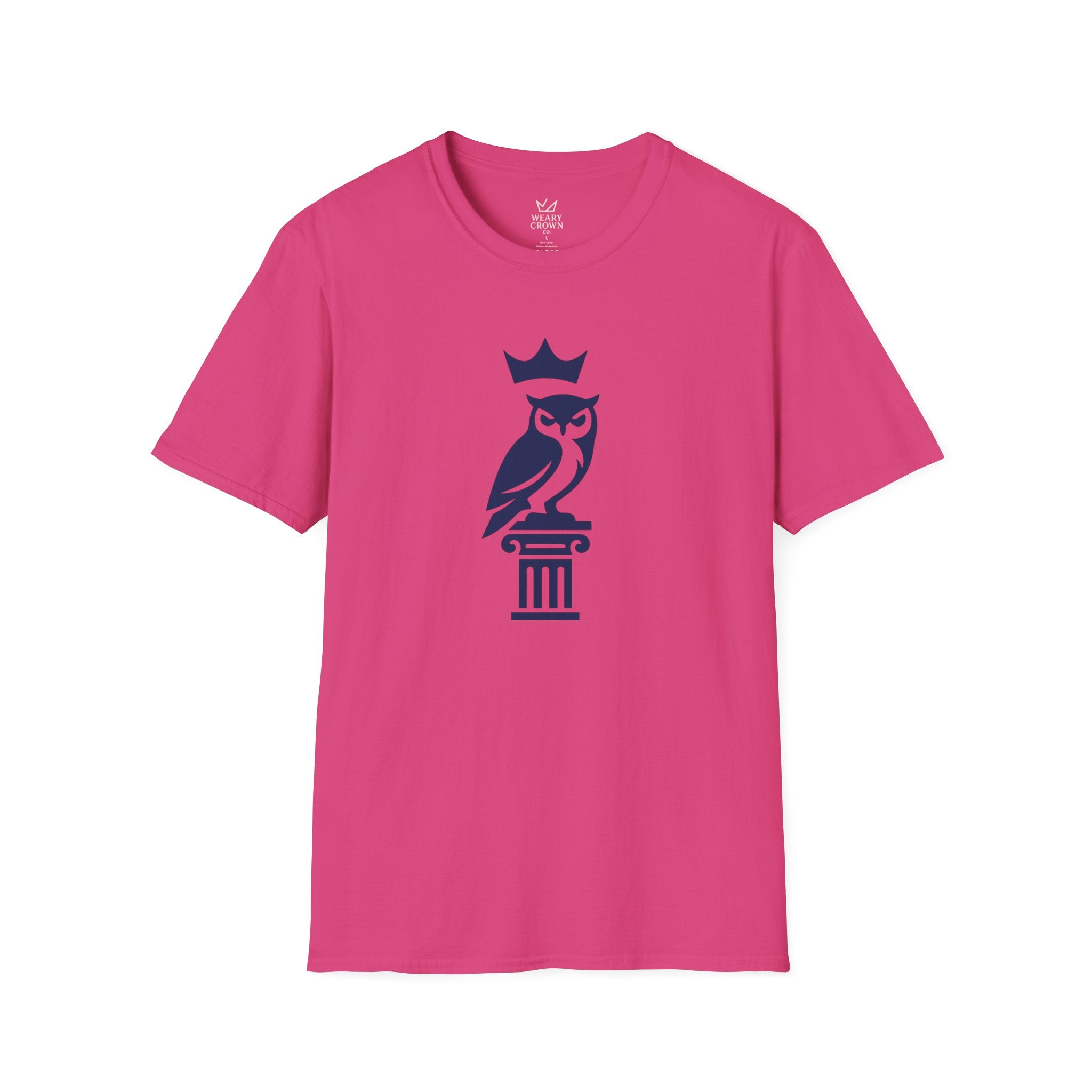 Crowned Owl Crest Shirt – Minimal Strategy Symbol Tee
