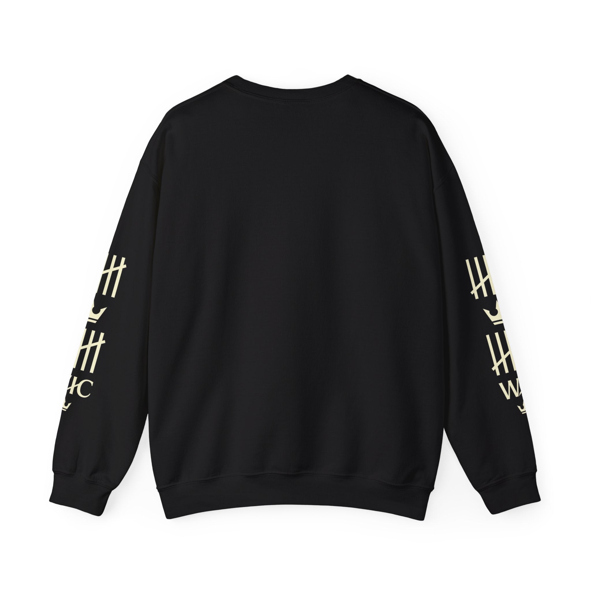Crewneck Sweatshirt — WC Crown Logo & Tally Sleeve Graphic