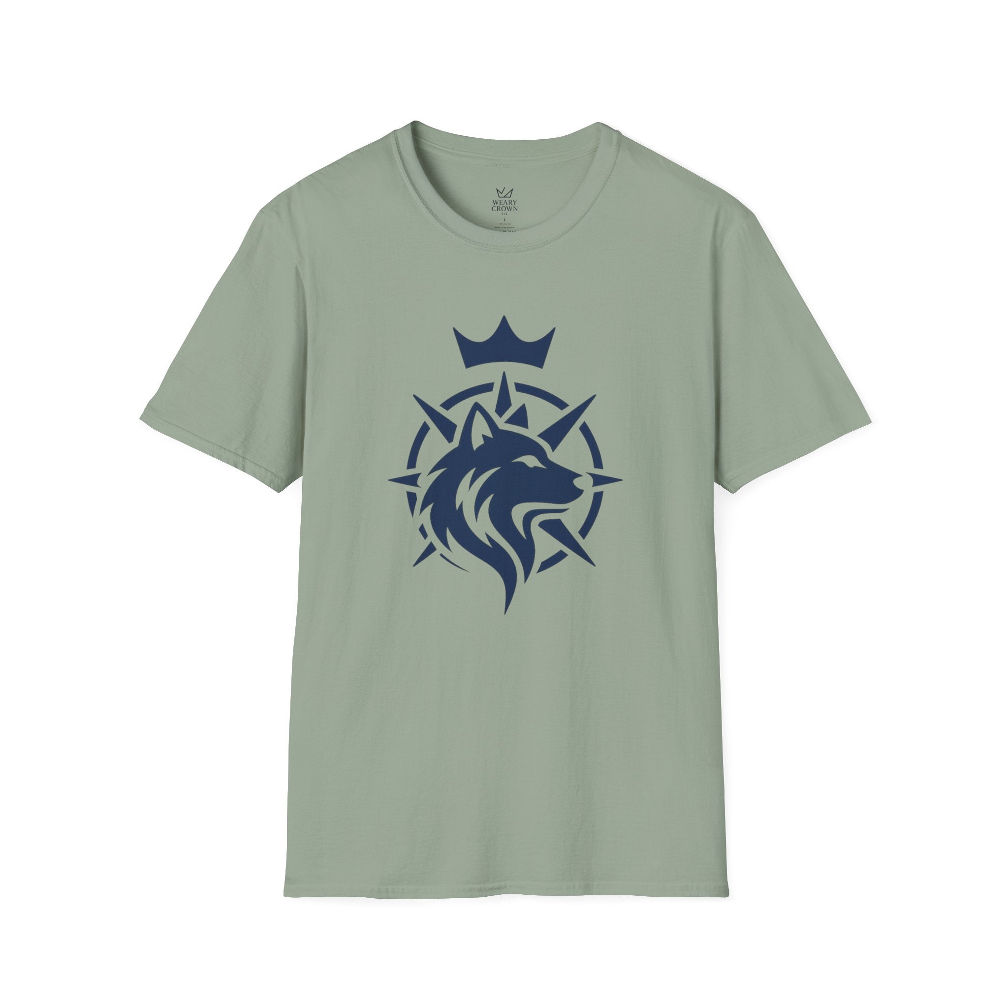 Wolf Compass Leadership Tee – Minimal Crest Graphic T‑Shirt