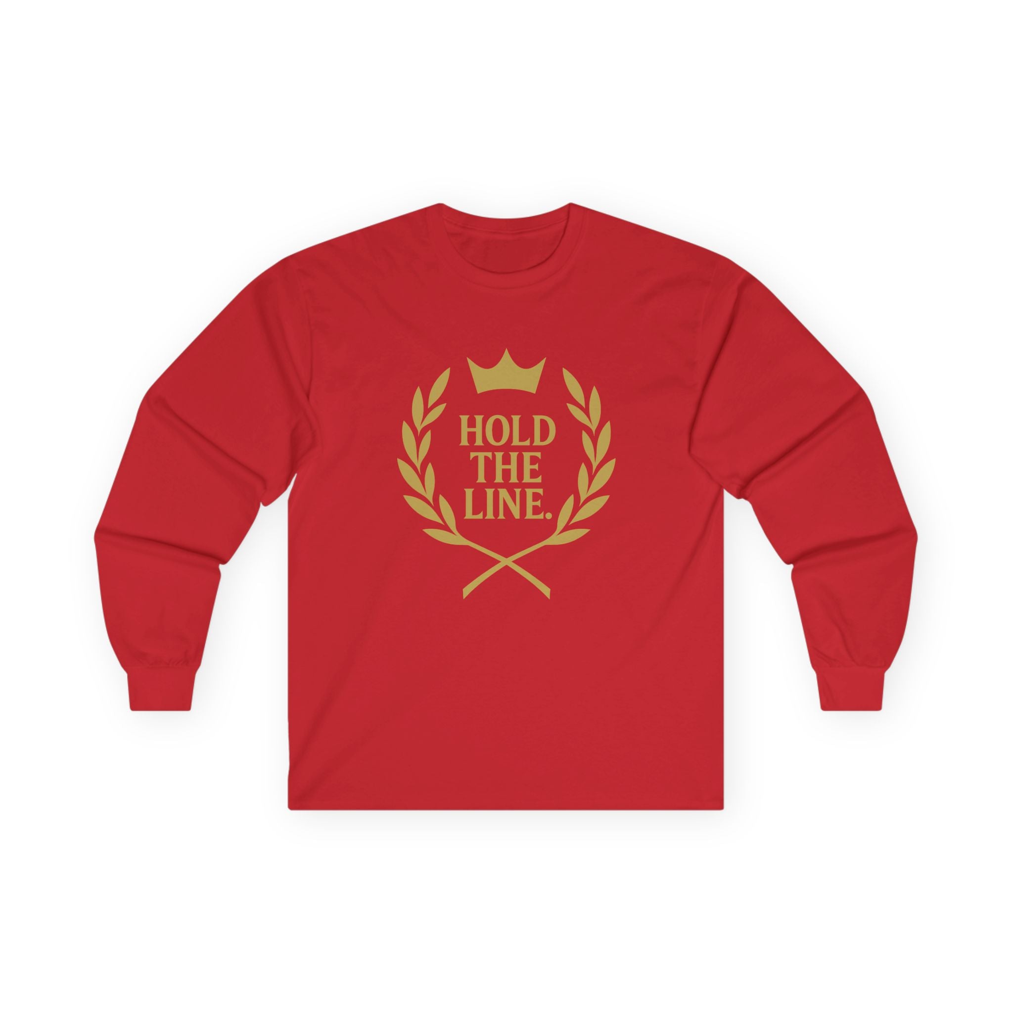 Hold The Line Long Sleeve Tee – Crown & Laurel Discipline Crest Shirt