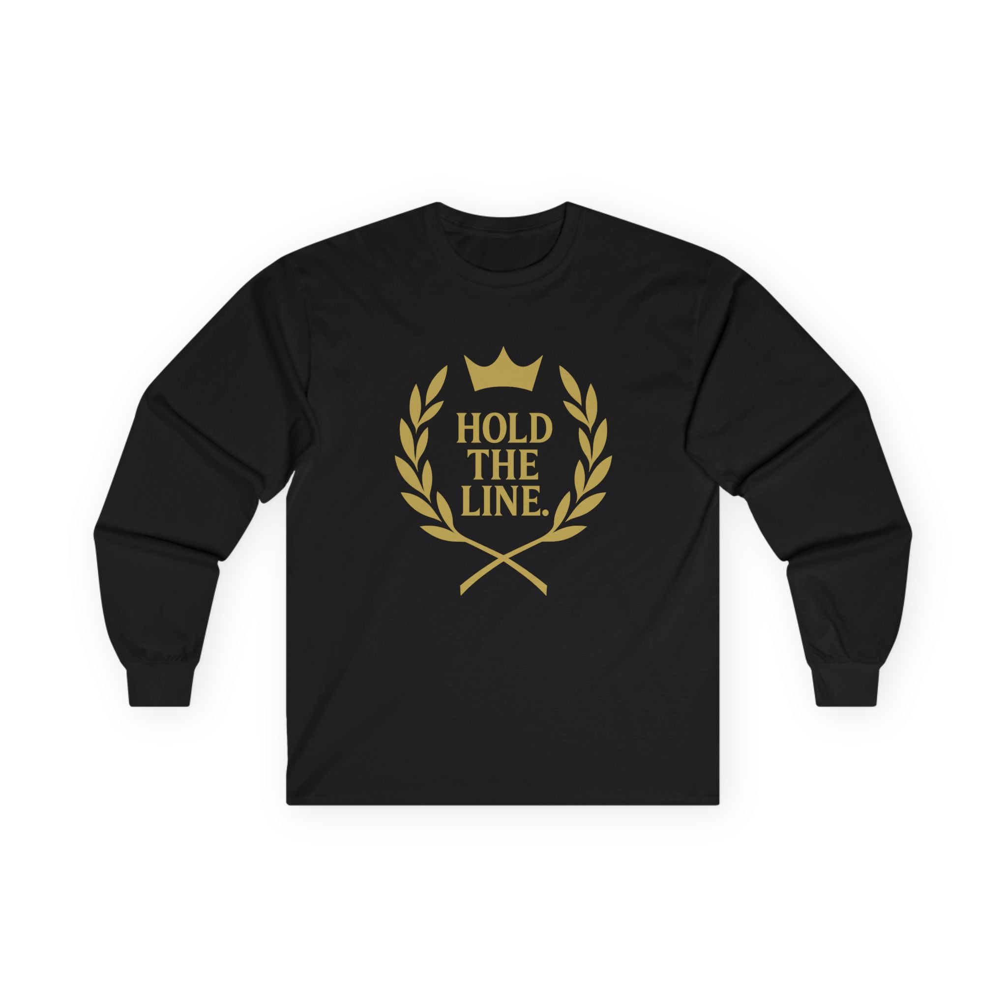 Hold The Line Long Sleeve Tee – Crown & Laurel Discipline Crest Shirt
