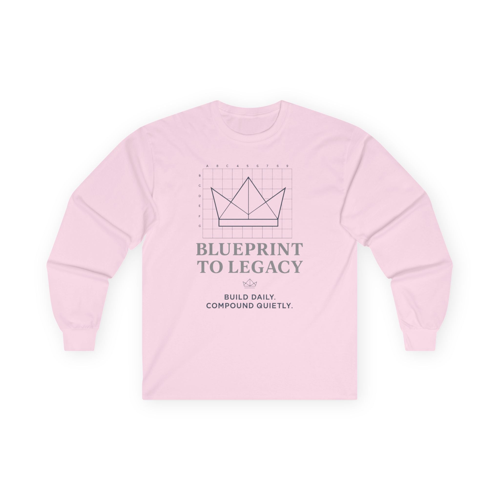 Weary Crown Co. “Blueprint to Legacy” Minimal Long‑Sleeve