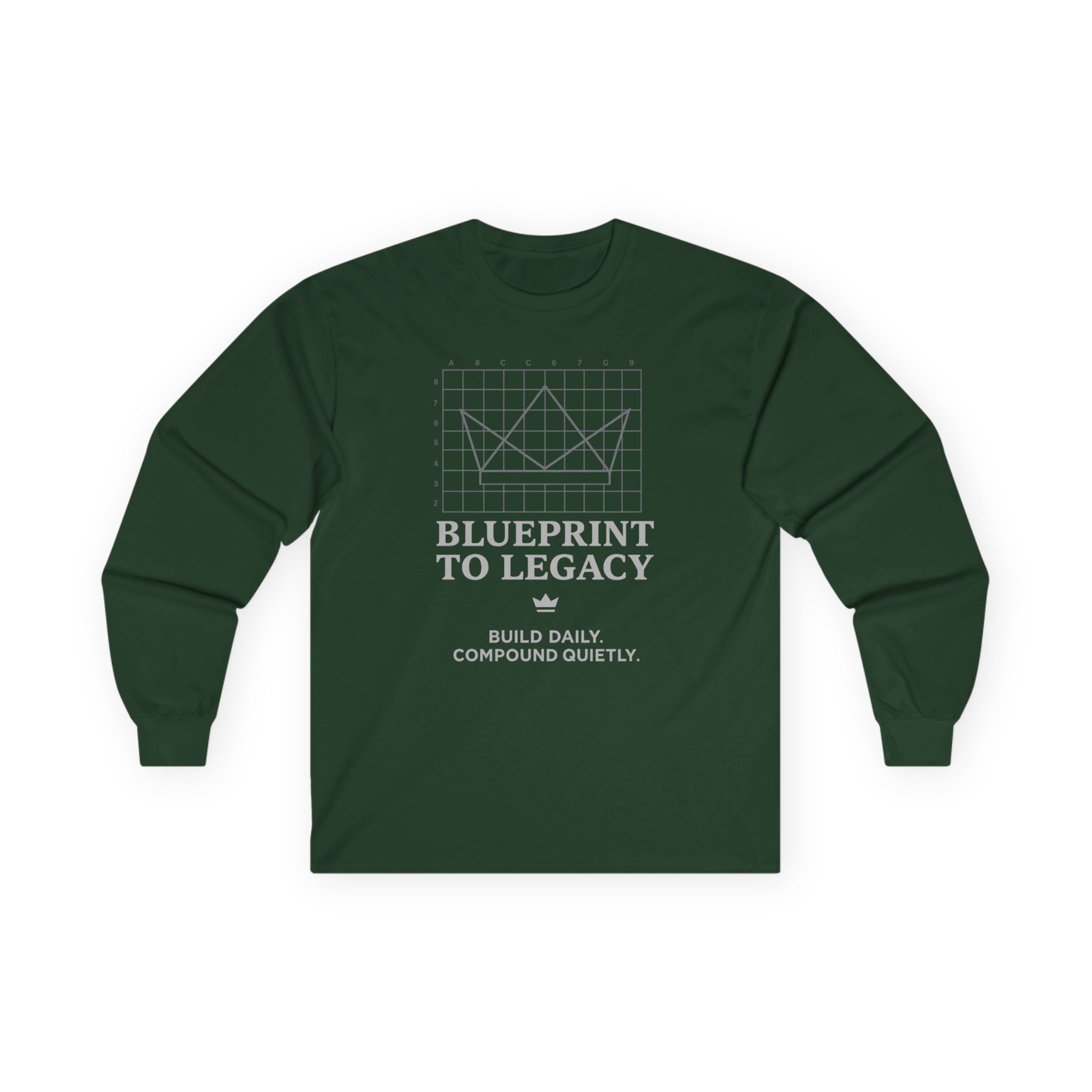 Weary Crown Co. “Blueprint to Legacy” Minimal Long‑Sleeve