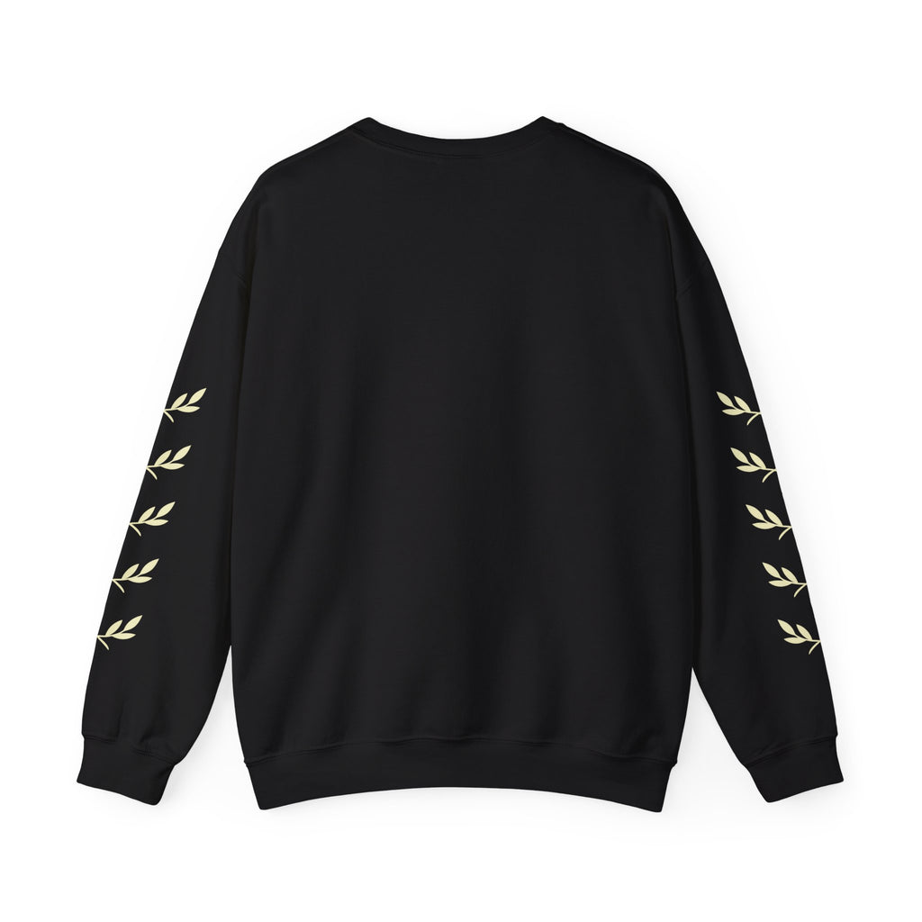 Crown Crewneck Sweatshirt — Gold Laurel Sleeve Design