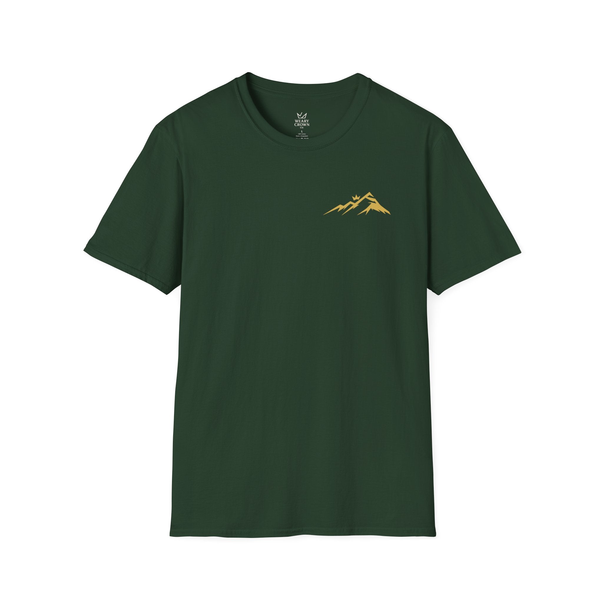 G.O.A.T Action Left-Chest Crest Tee – “The Past Does Not Lead”