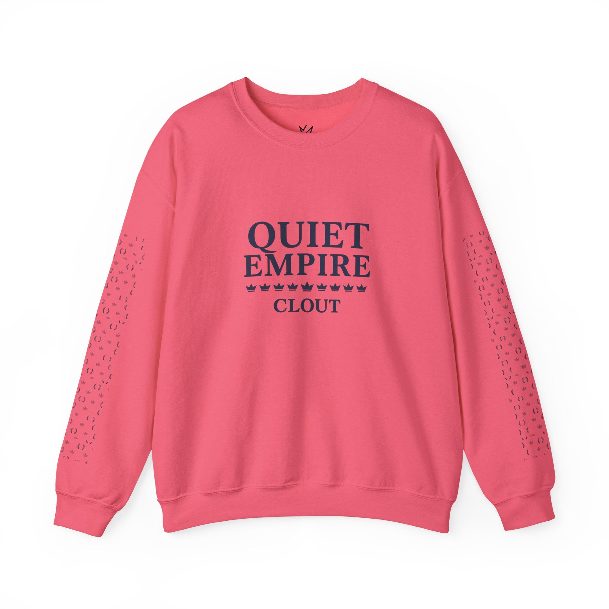Quiet Empire Crewneck Sweatshirt — 'QUIET EMPIRE CLOUT' Minimal Graphic Pullover