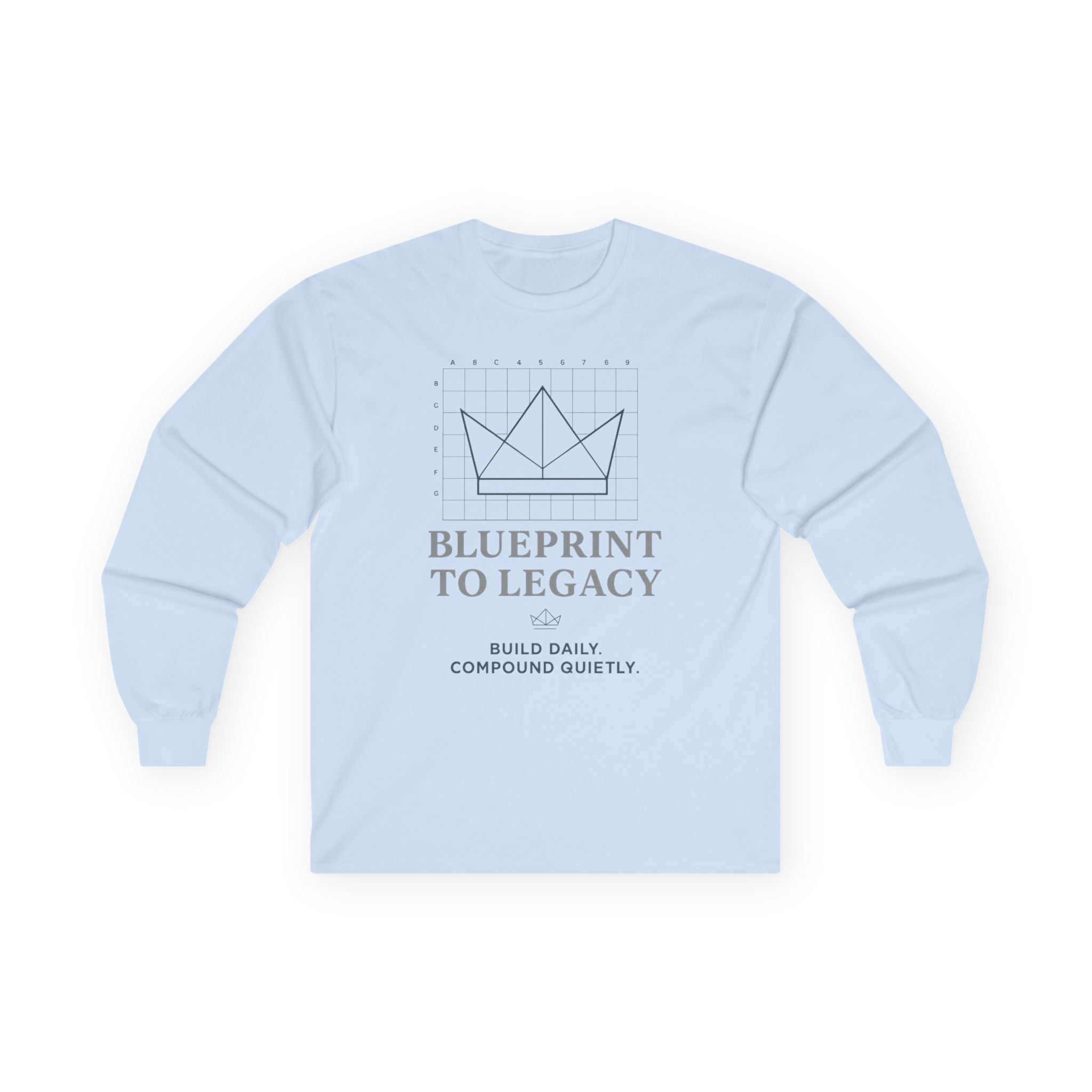 Weary Crown Co. “Blueprint to Legacy” Minimal Long‑Sleeve