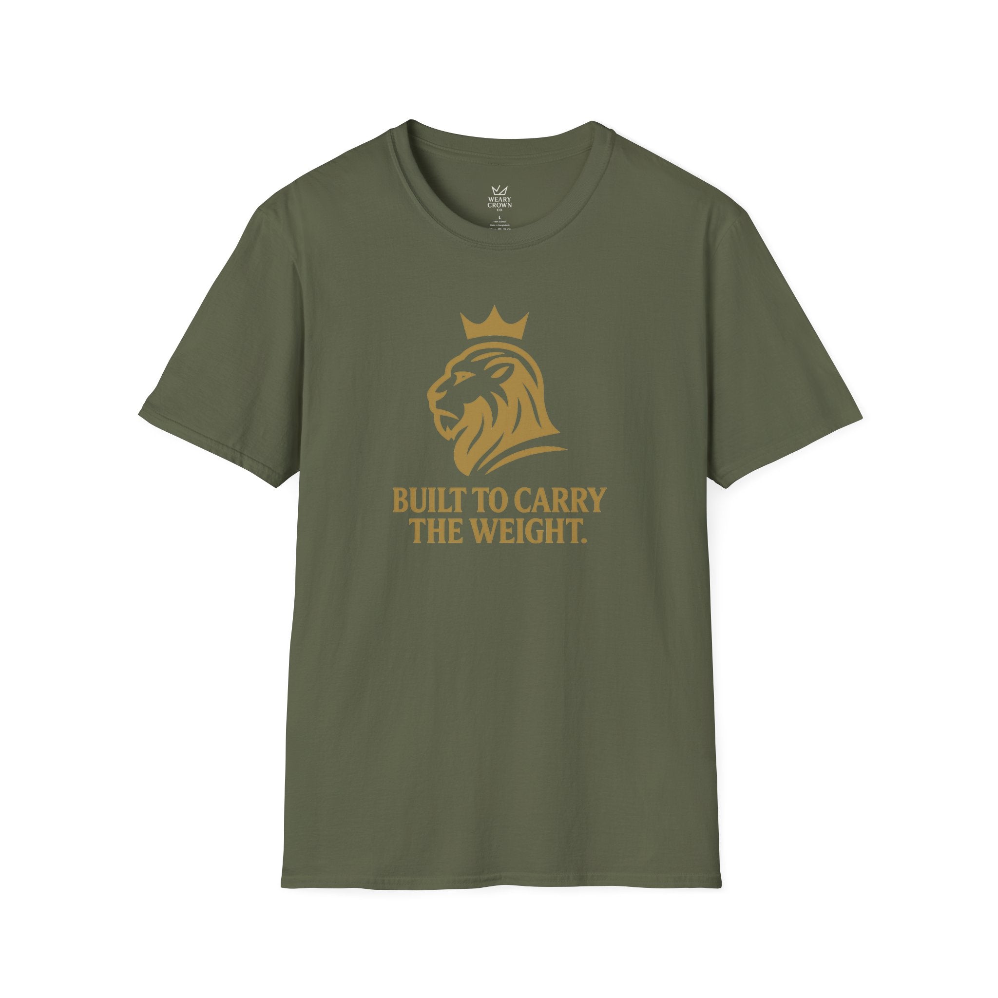 Built to Carry the Weight Shirt – Minimal Crowned Lion Tee