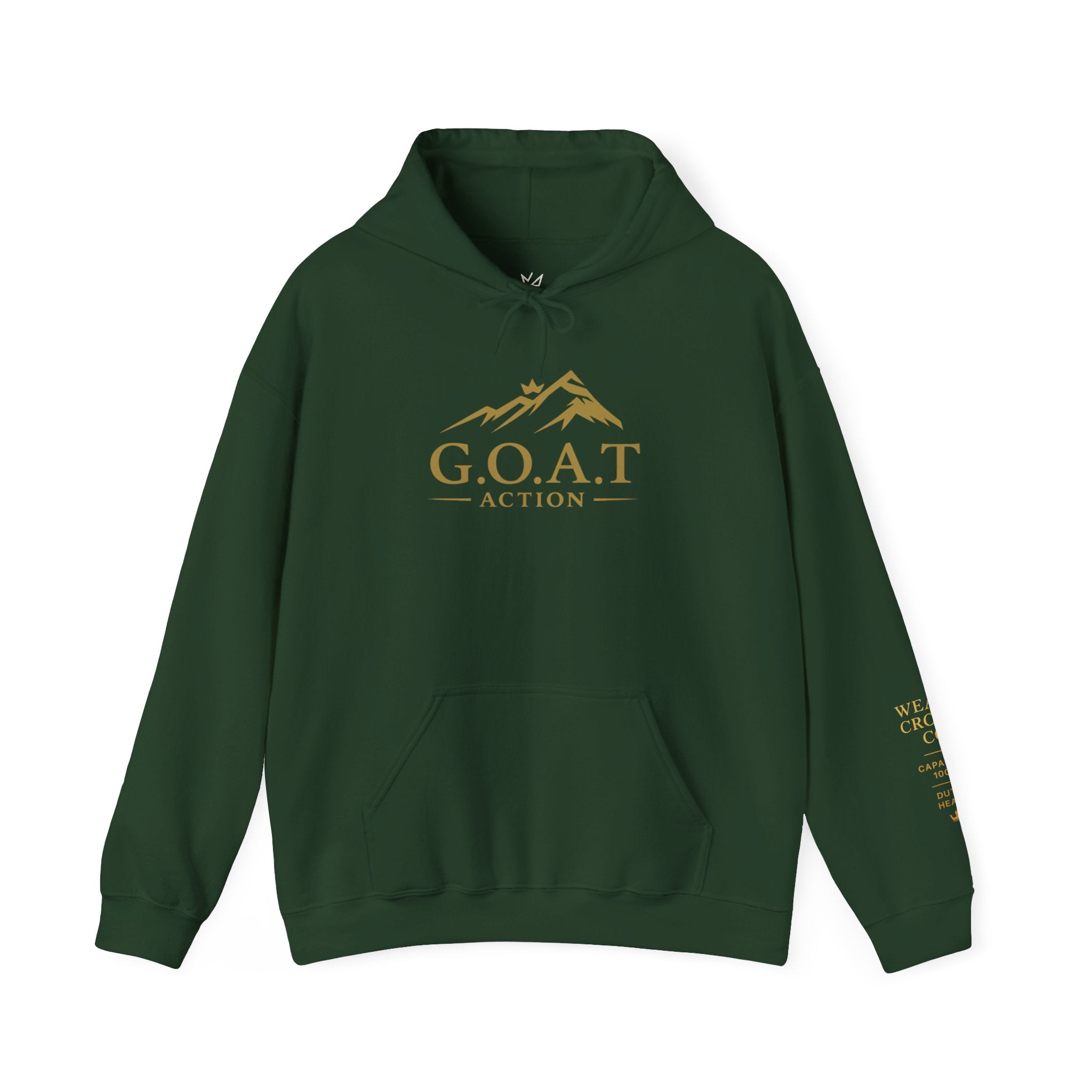 G.O.A.T Action Crest Hoodie – Minimal Gold Print