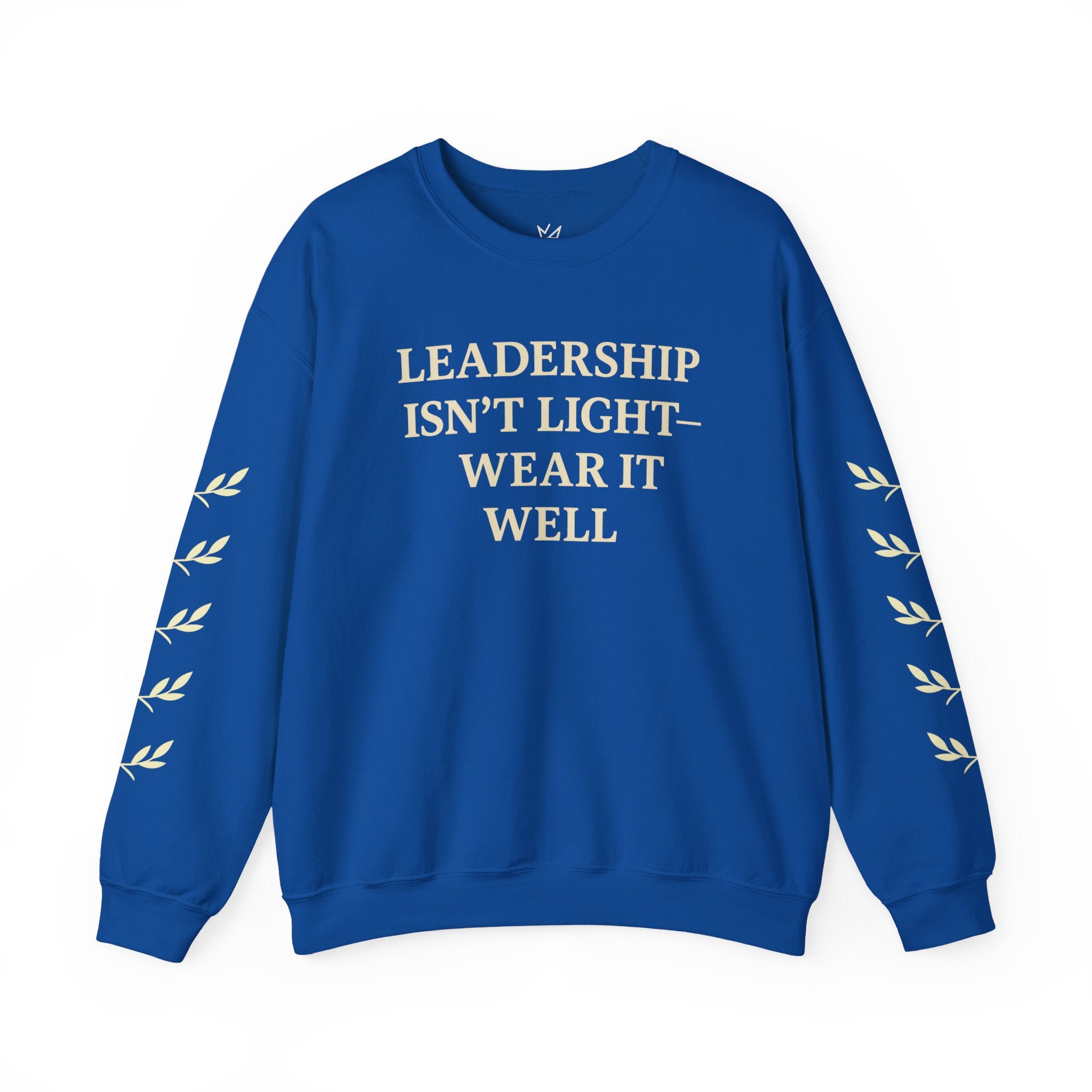 Crown Crewneck Sweatshirt — Gold Laurel Sleeve Design