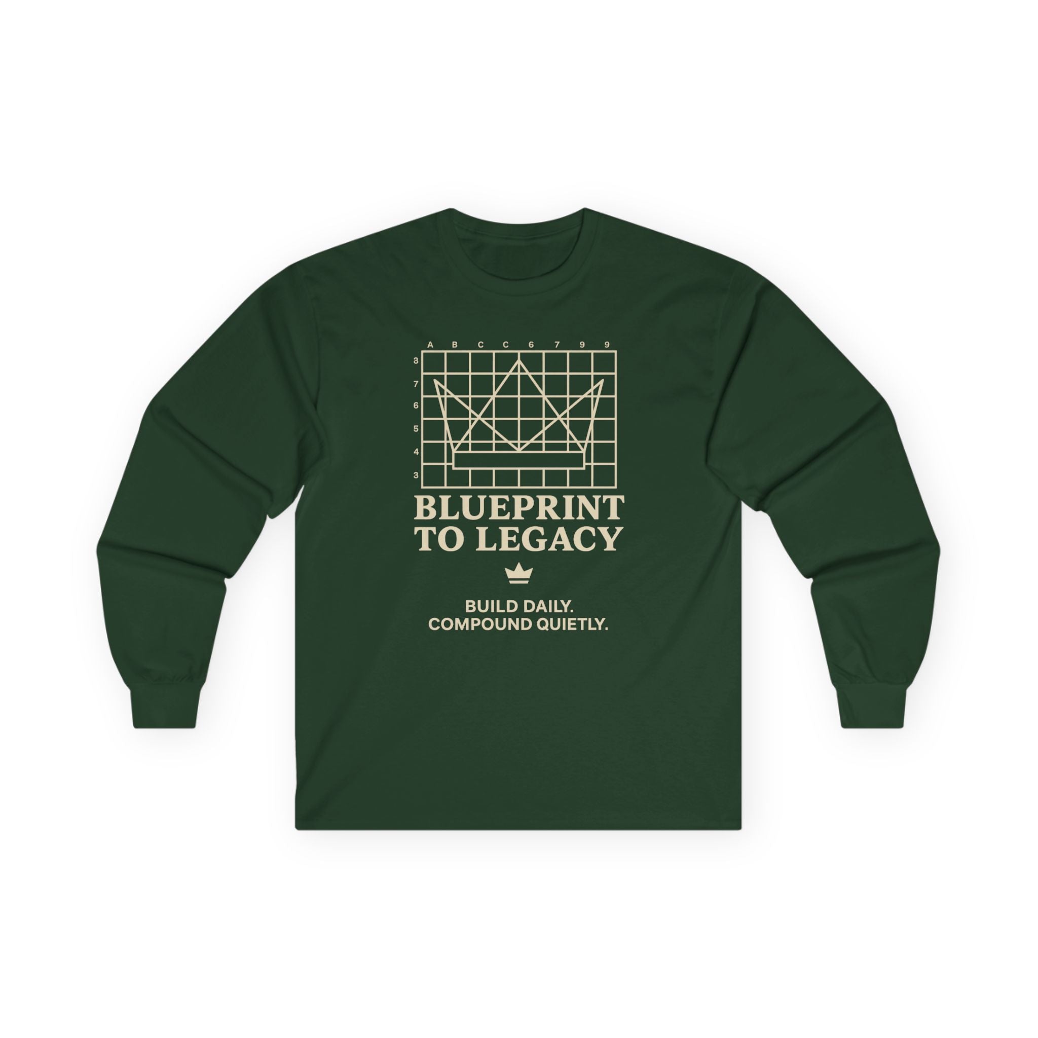 Weary Crown Co. “Blueprint to Legacy” Minimal Long‑Sleeve