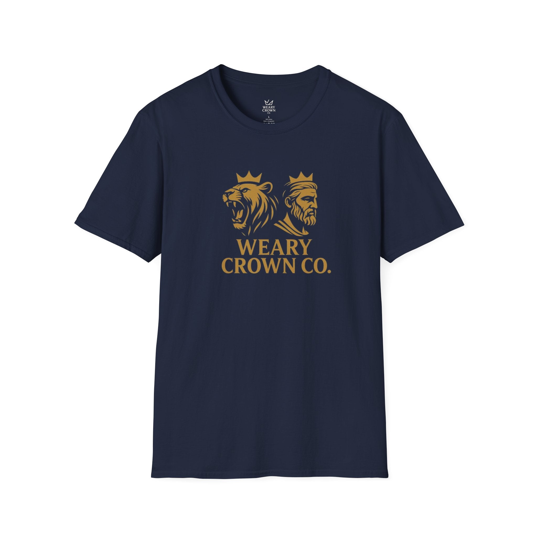 Weary Crown Co. Signature Crest T‑Shirt – Crowned Lion Logo Tee