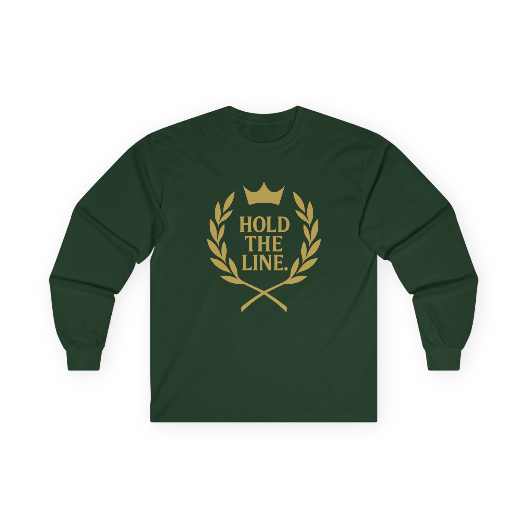 Hold The Line Long Sleeve Tee – Crown & Laurel Discipline Crest Shirt
