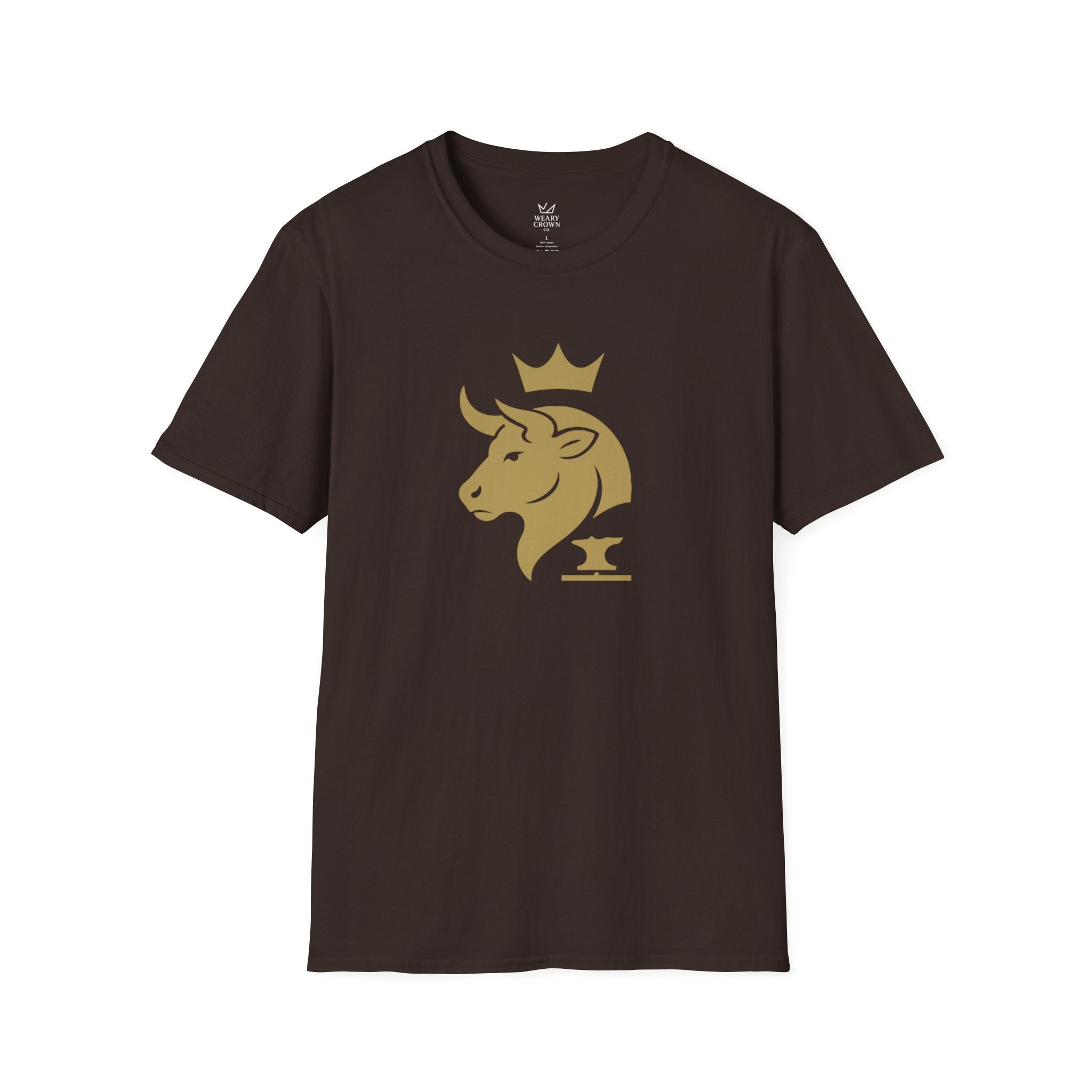 Crowned Bull Crest Tee – Minimal Luxury Shirt