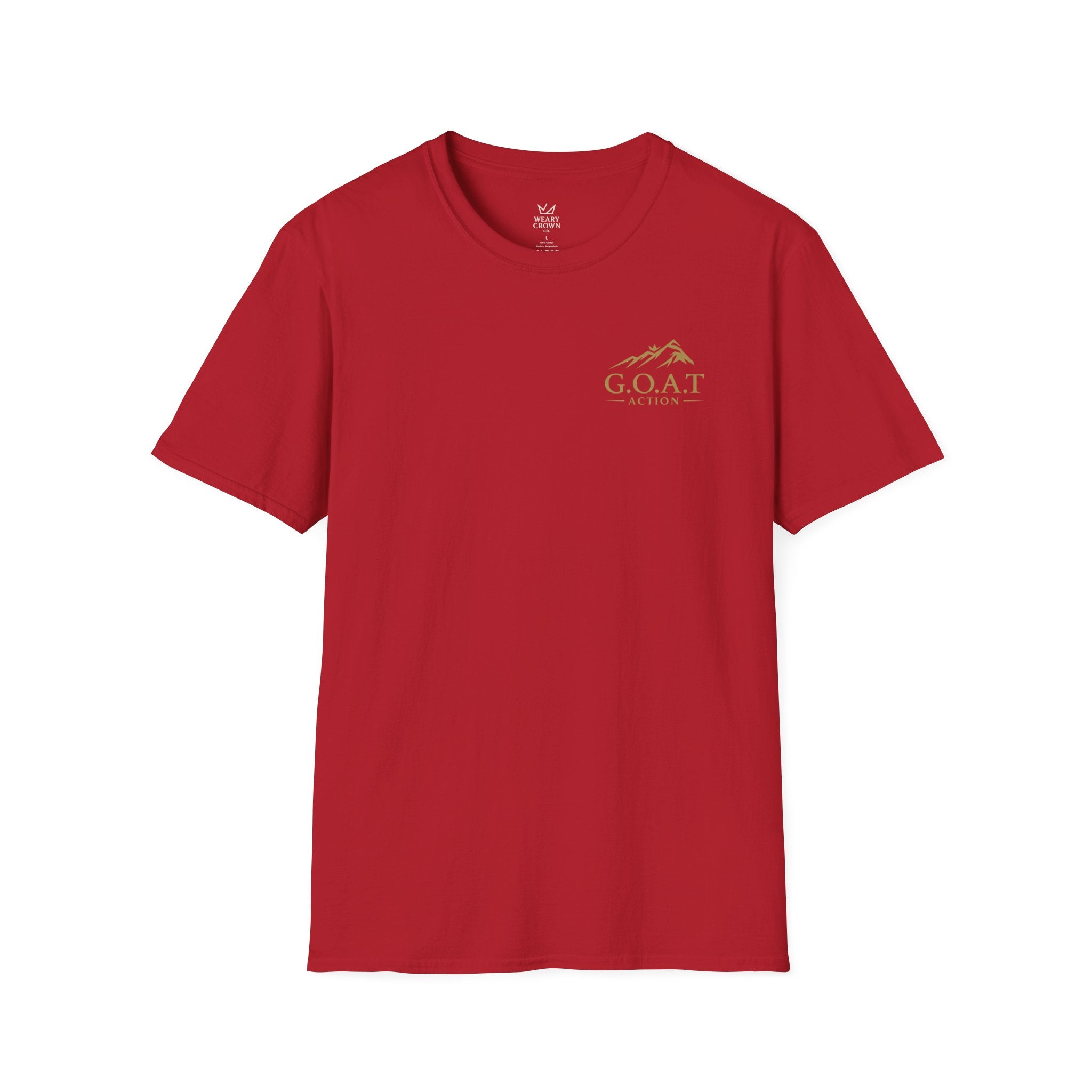 G.O.A.T Action Left‑Chest Crest Tee