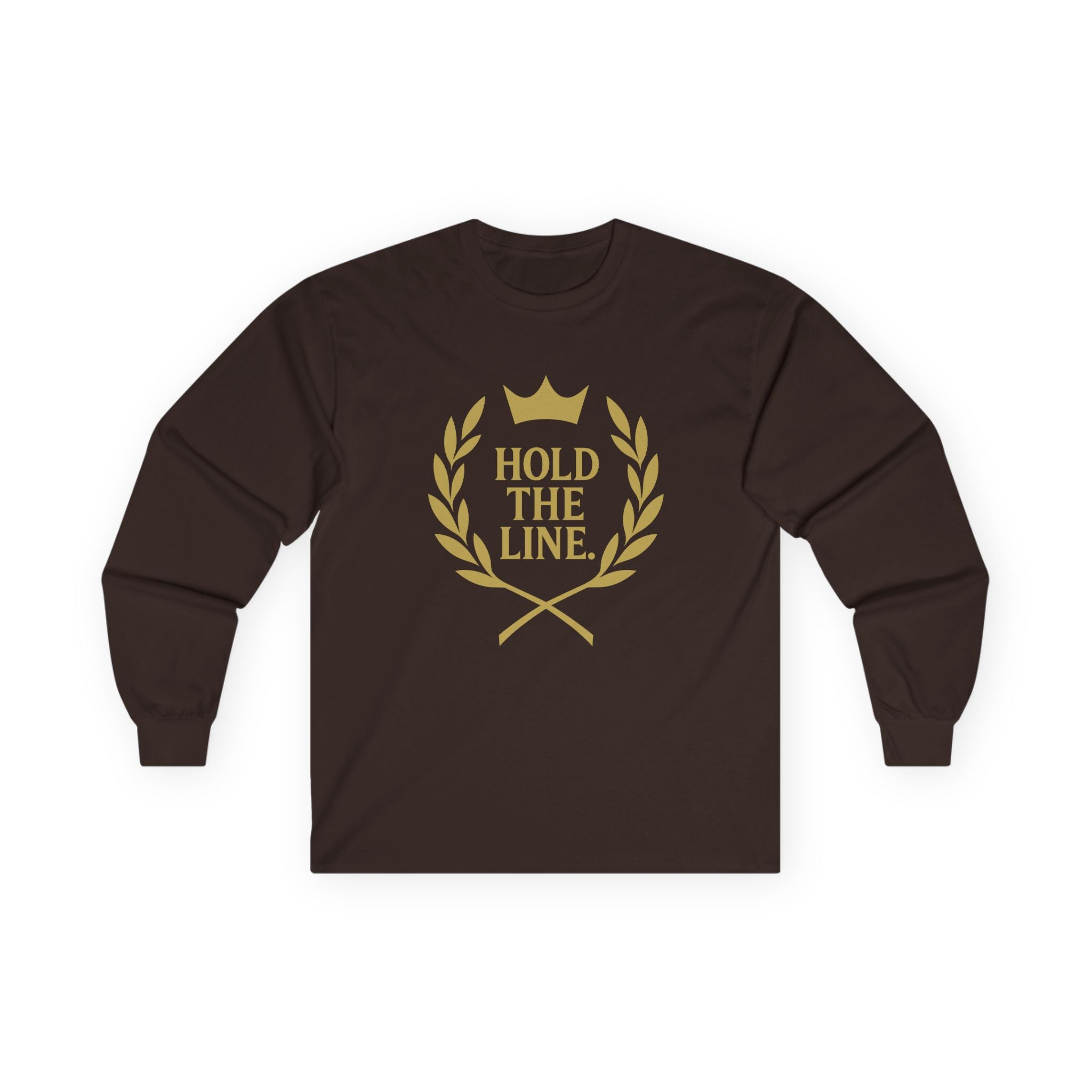 Hold The Line Long Sleeve Tee – Crown & Laurel Discipline Crest Shirt