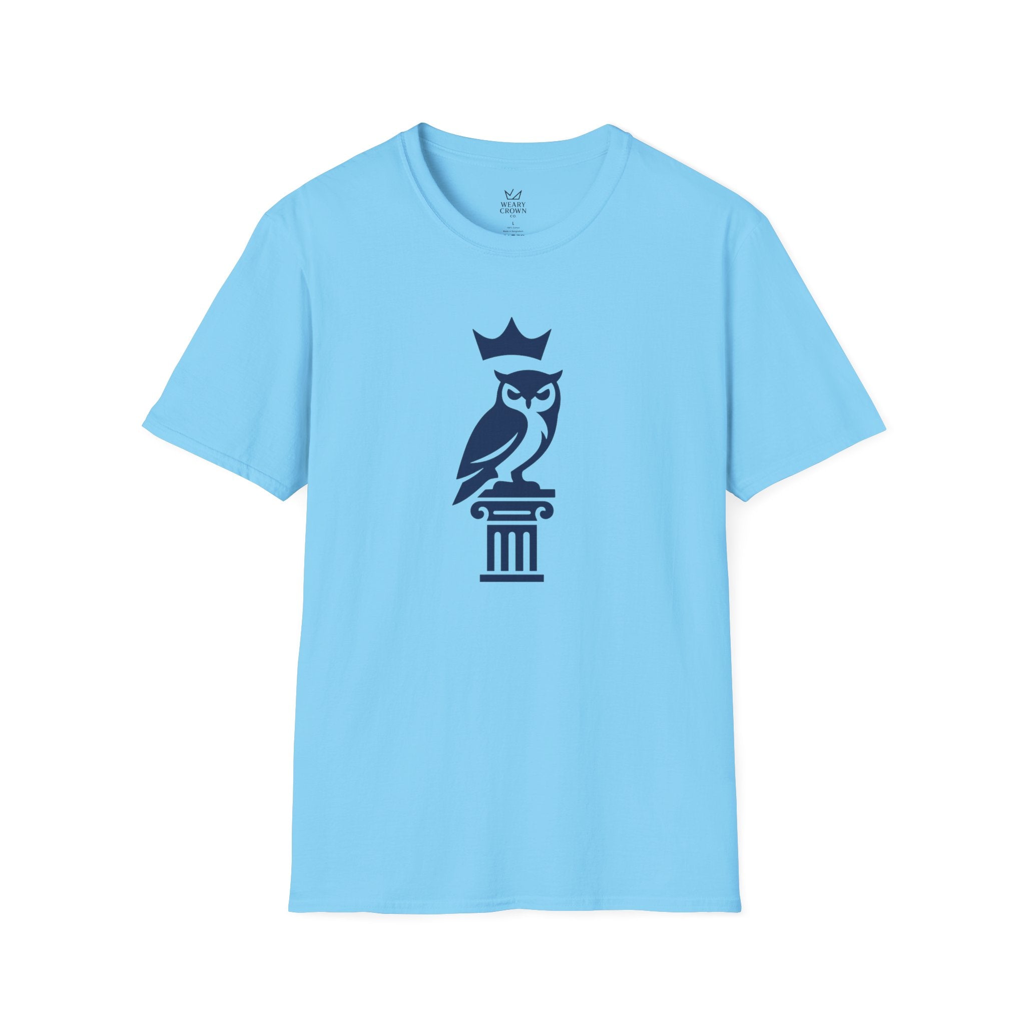 Crowned Owl Crest Shirt – Minimal Strategy Symbol Tee