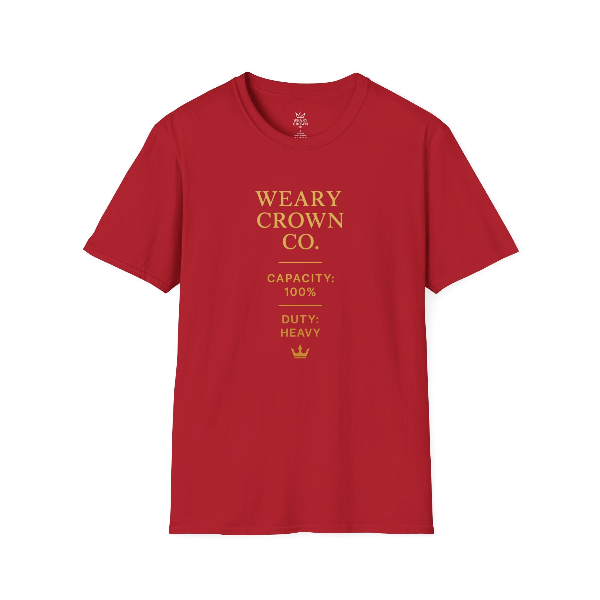Weary Crown Co. “Capacity 100% / Duty: Heavy” Tee