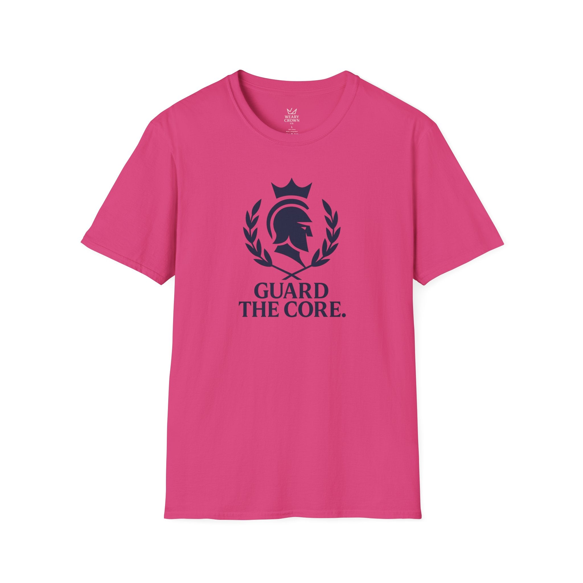 Guard the Core Tee – Crowned Spartan Laurel Discipline Motto T‑Shirt