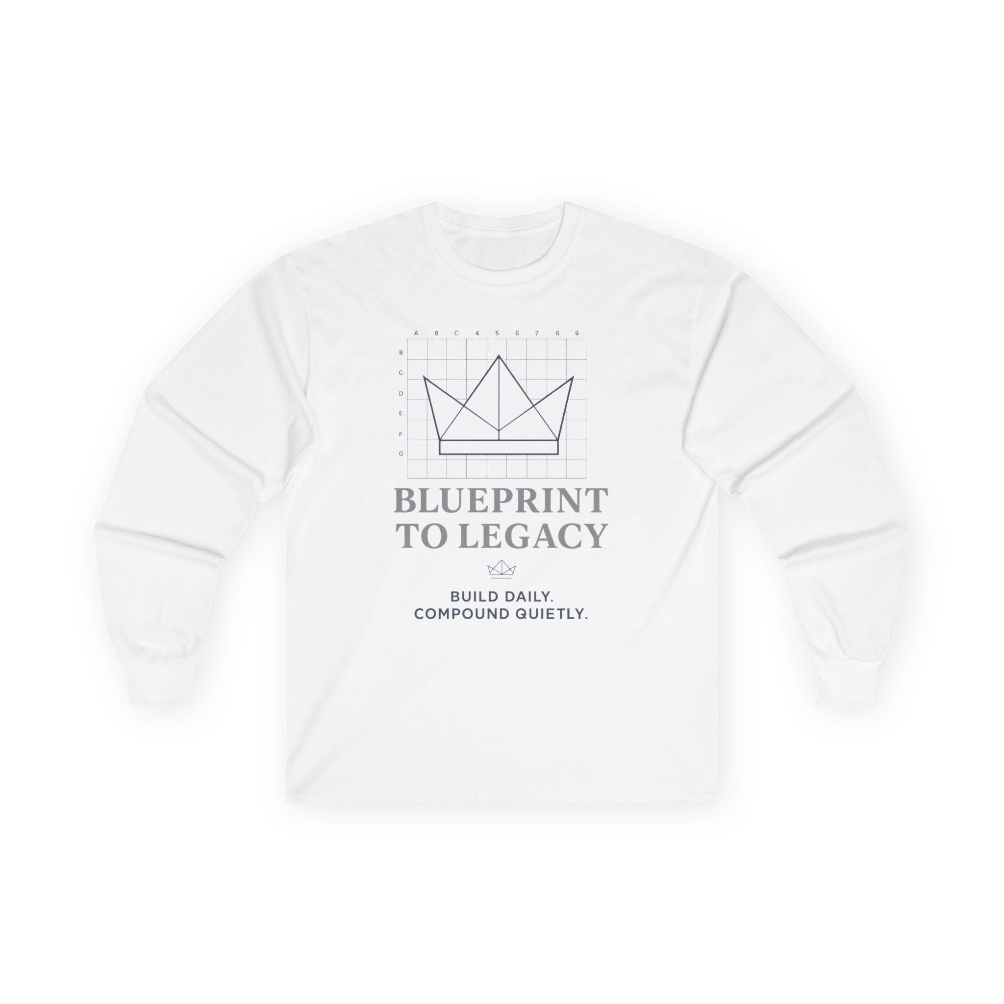 Weary Crown Co. “Blueprint to Legacy” Minimal Long‑Sleeve