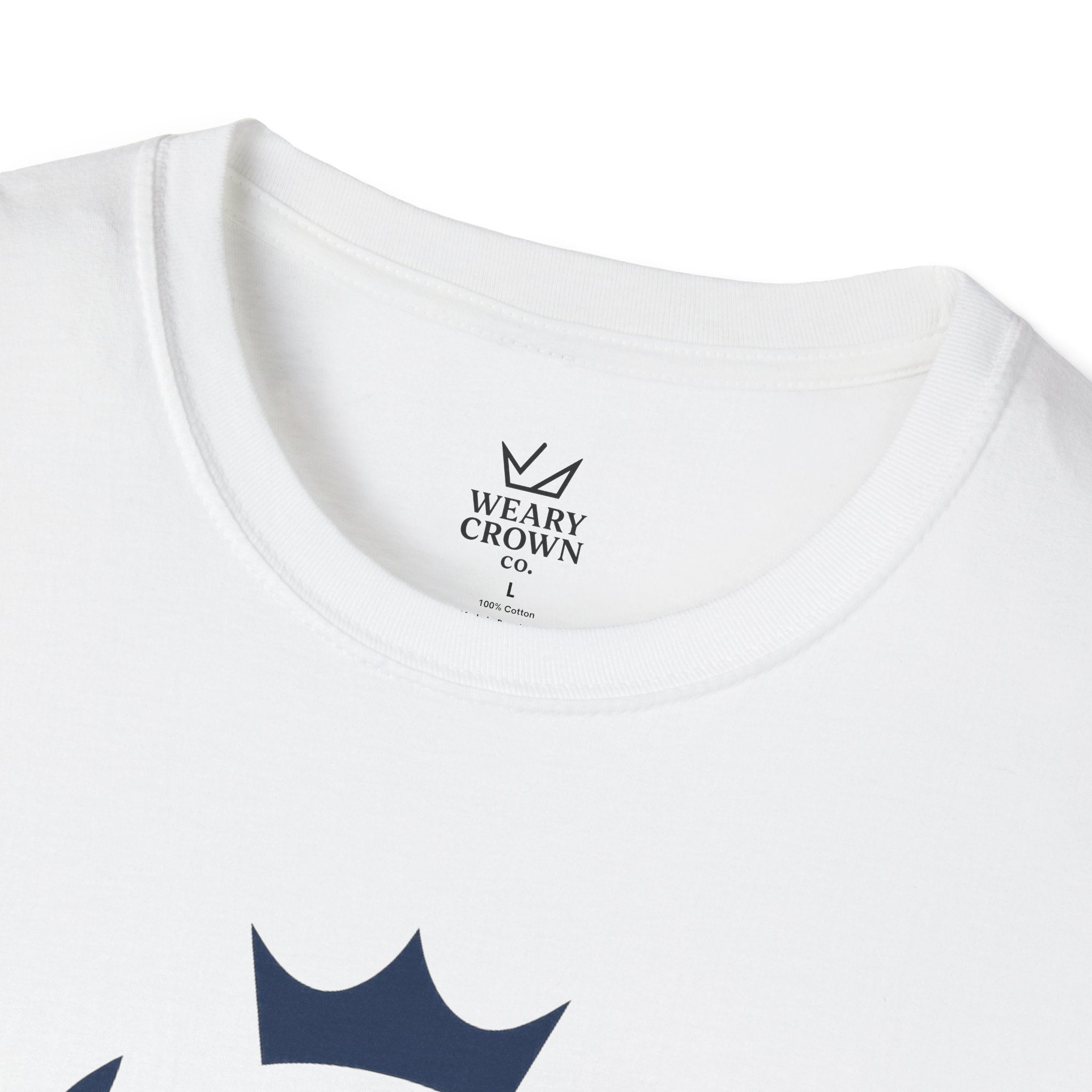 Crowned Spartan Laurel Crest Tee – Minimal Warrior Emblem T‑Shirt
