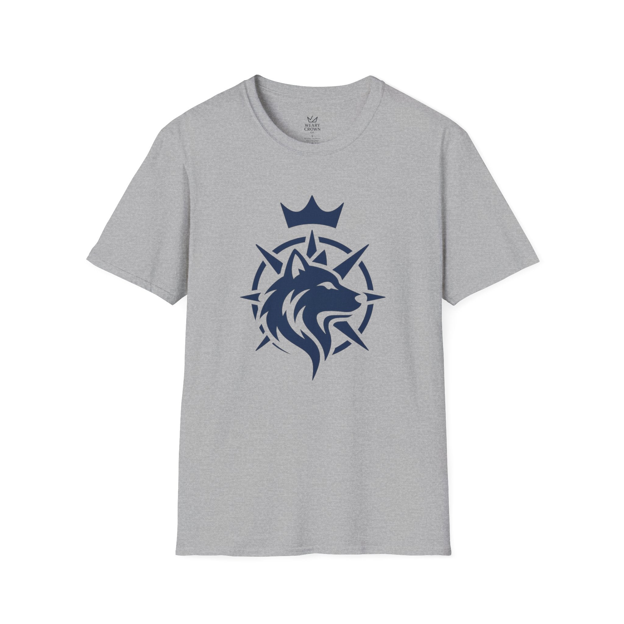 Wolf Compass Leadership Tee – Minimal Crest Graphic T‑Shirt