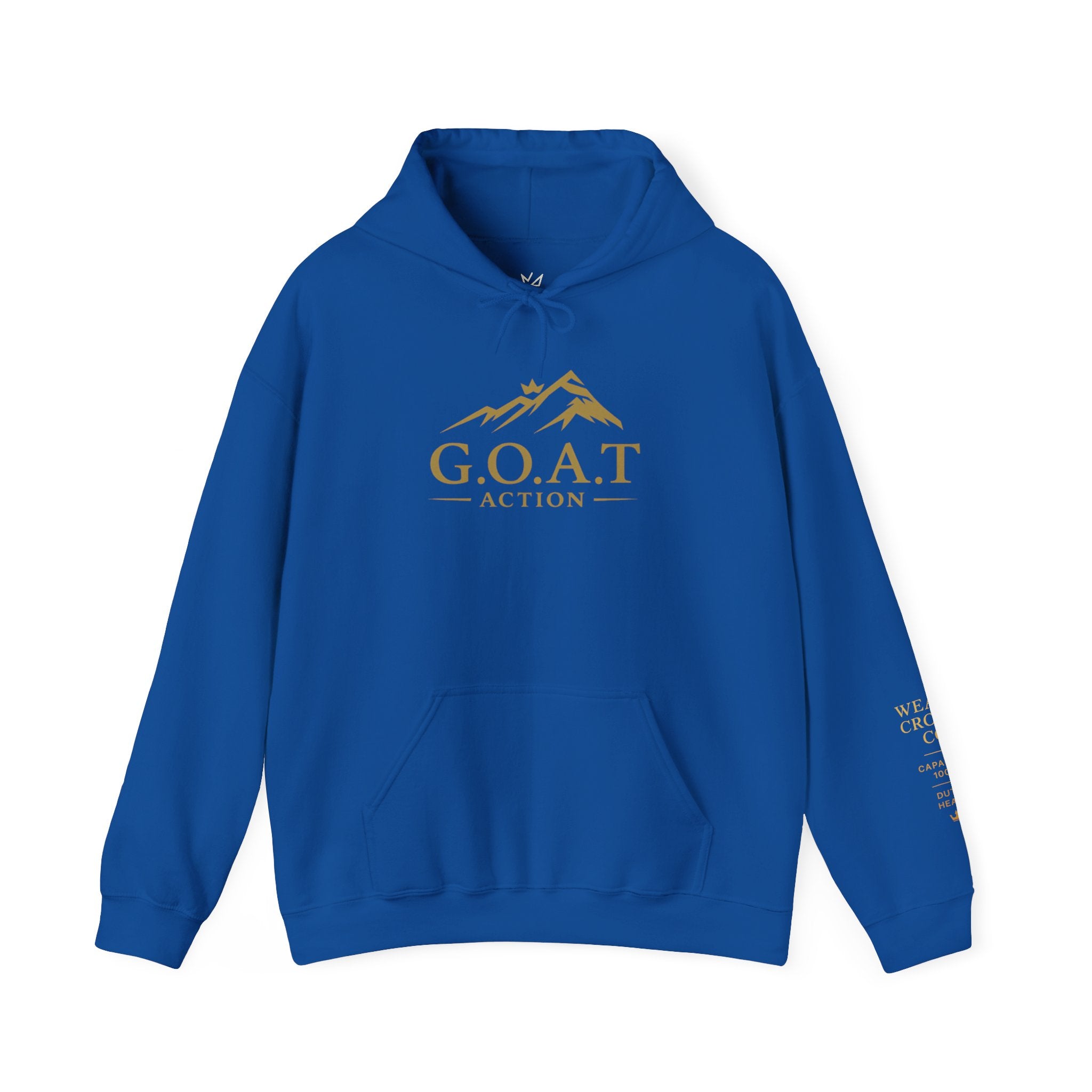 G.O.A.T Action Crest Hoodie – Minimal Gold Print