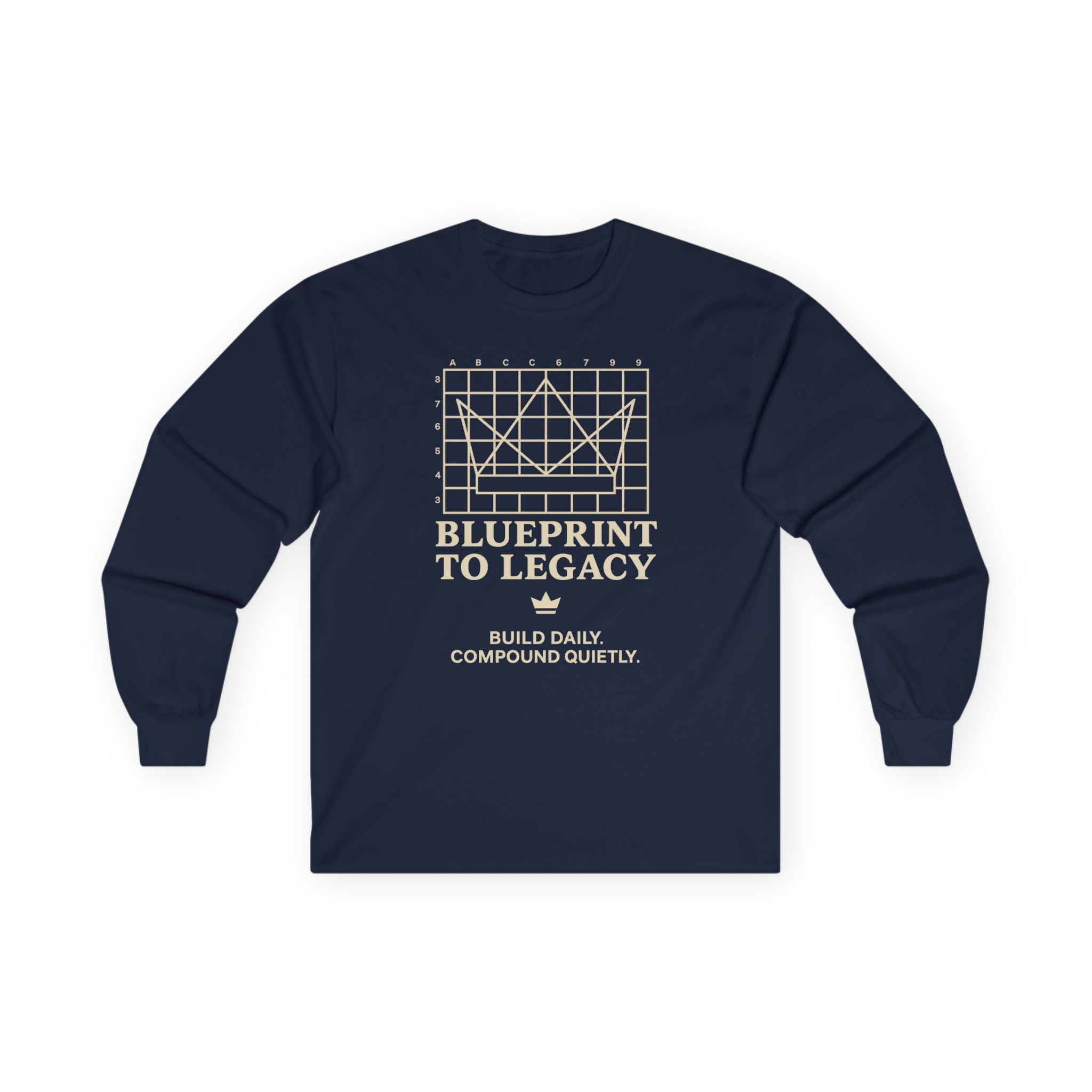Weary Crown Co. “Blueprint to Legacy” Minimal Long‑Sleeve