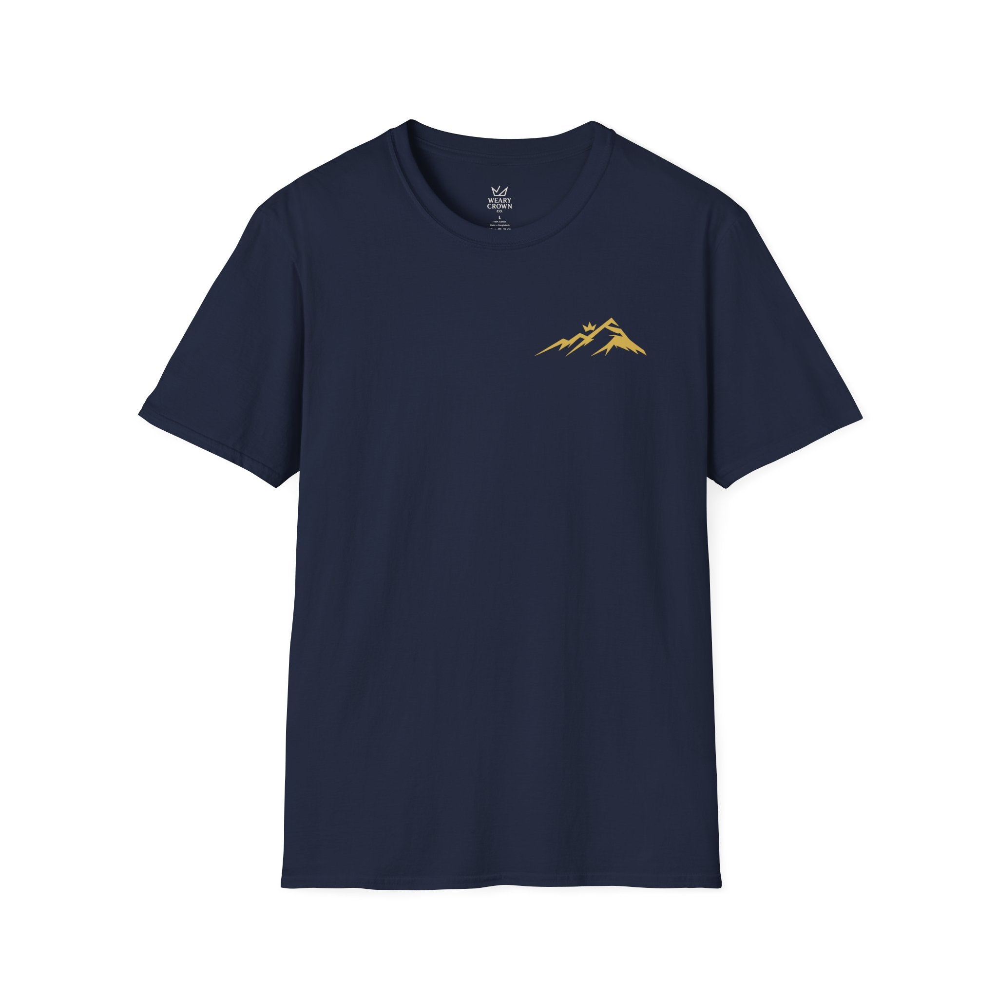 G.O.A.T Action Left-Chest Crest Tee – “The Past Does Not Lead”