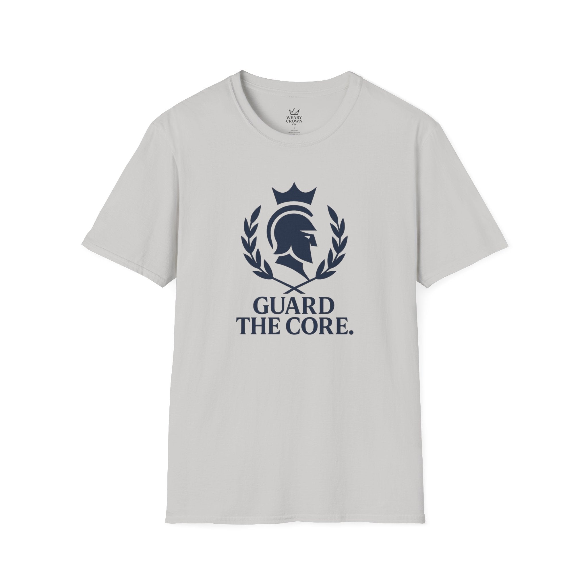 Guard the Core Tee – Crowned Spartan Laurel Discipline Motto T‑Shirt