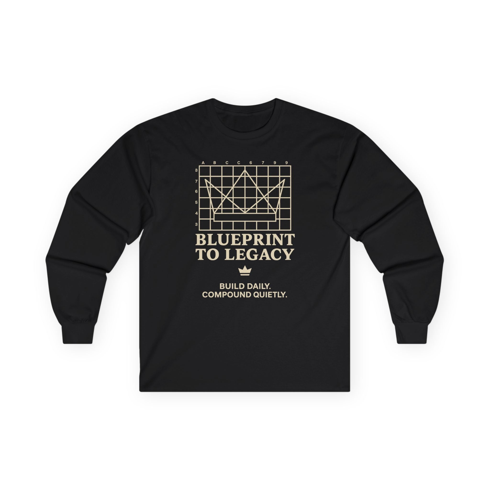 Weary Crown Co. “Blueprint to Legacy” Minimal Long‑Sleeve