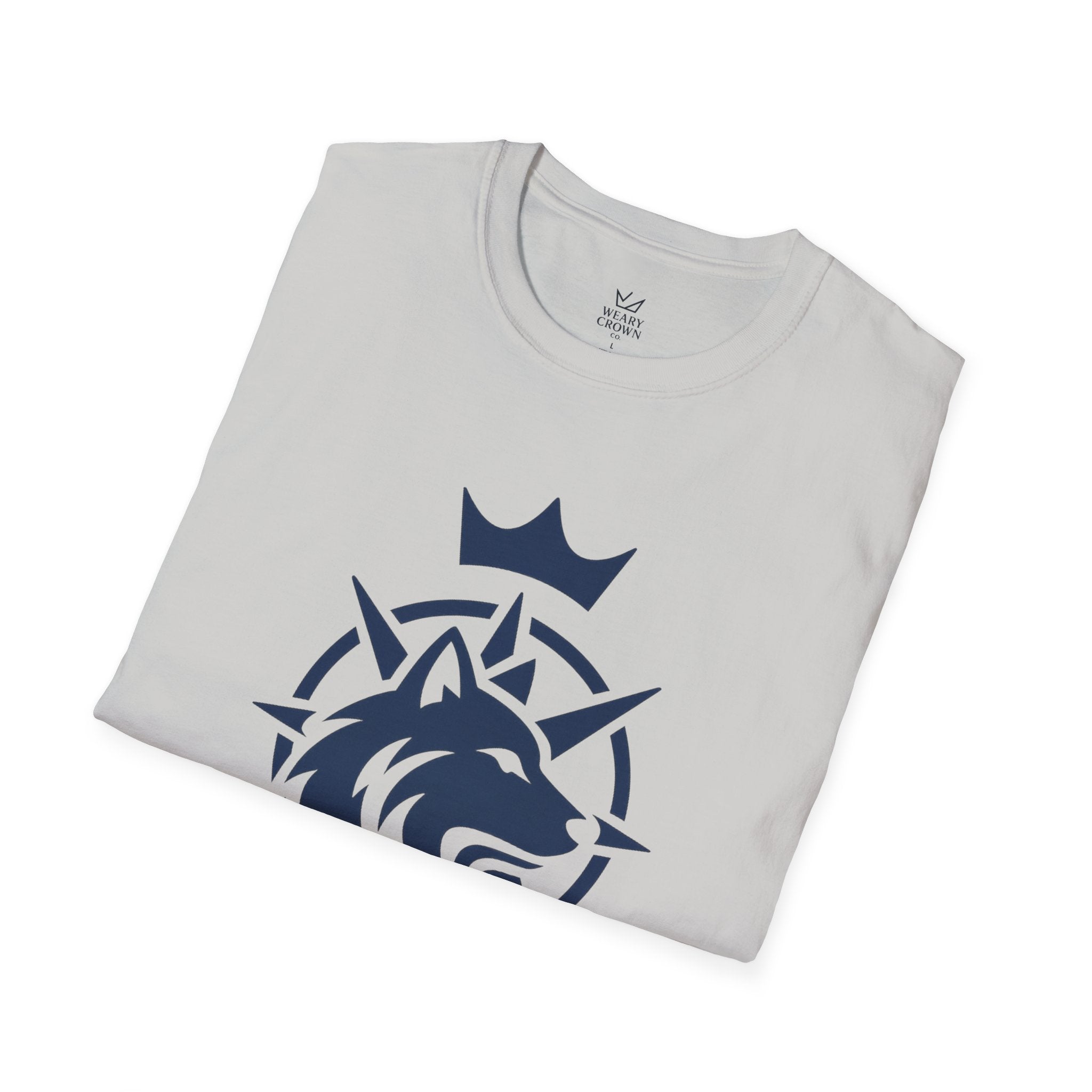 Wolf Compass Leadership Tee – Minimal Crest Graphic T‑Shirt
