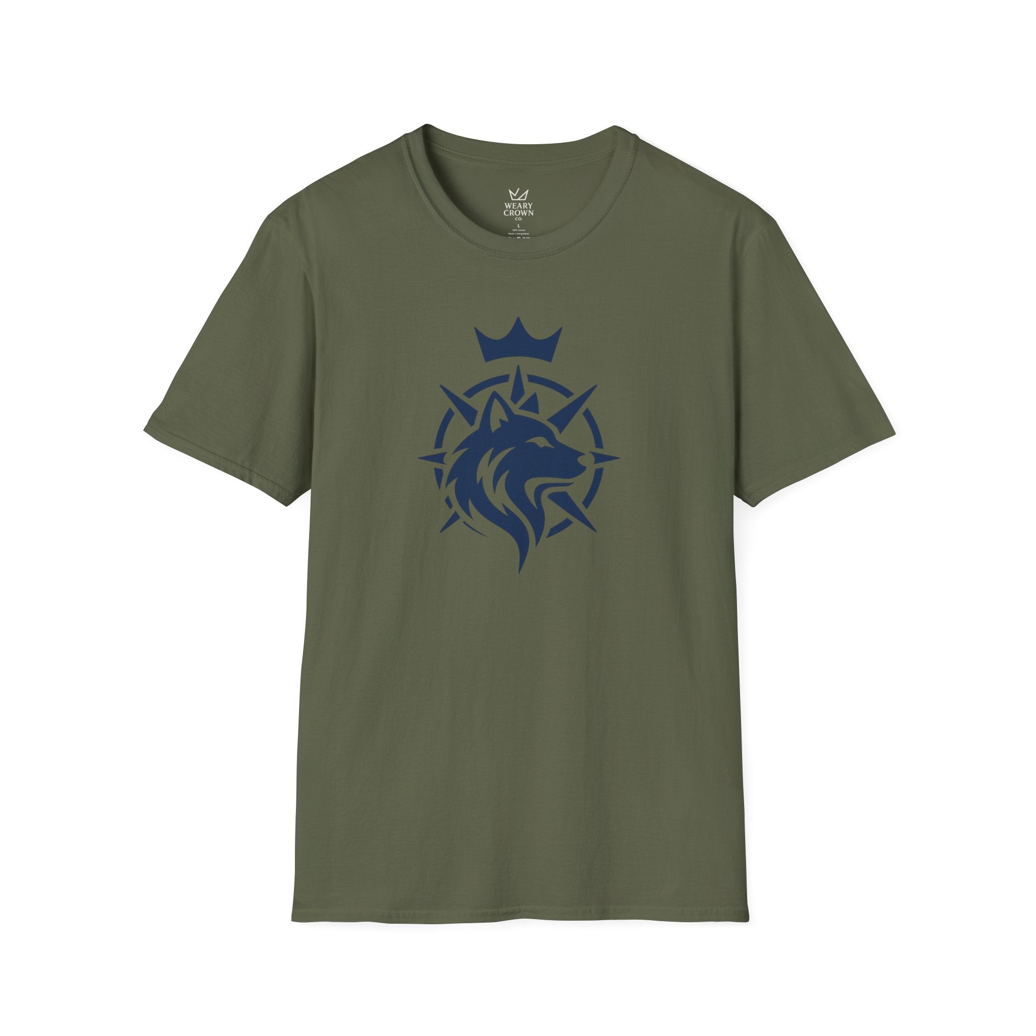 Wolf Compass Leadership Tee – Minimal Crest Graphic T‑Shirt