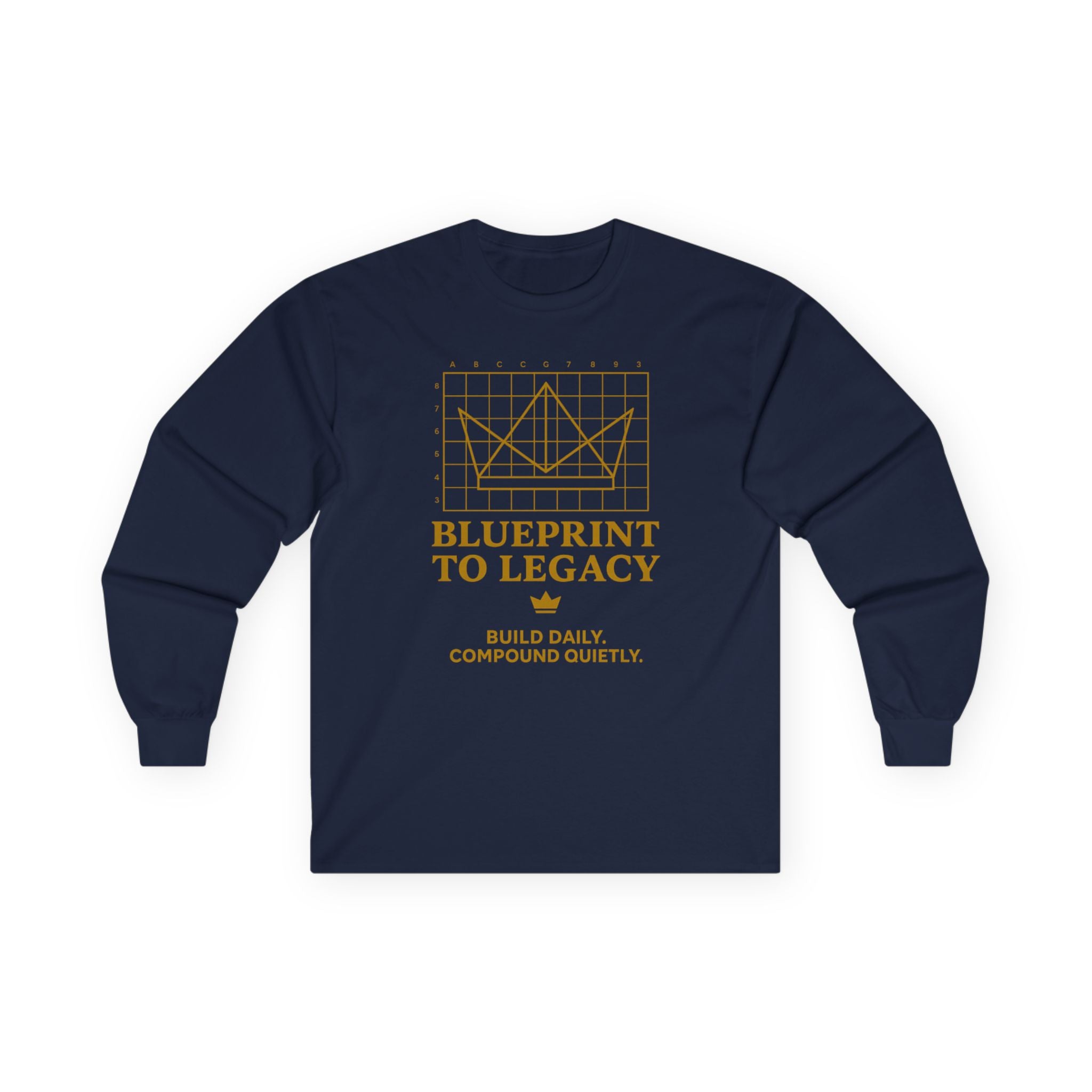 Weary Crown Co. “Blueprint to Legacy” Minimal Long‑Sleeve