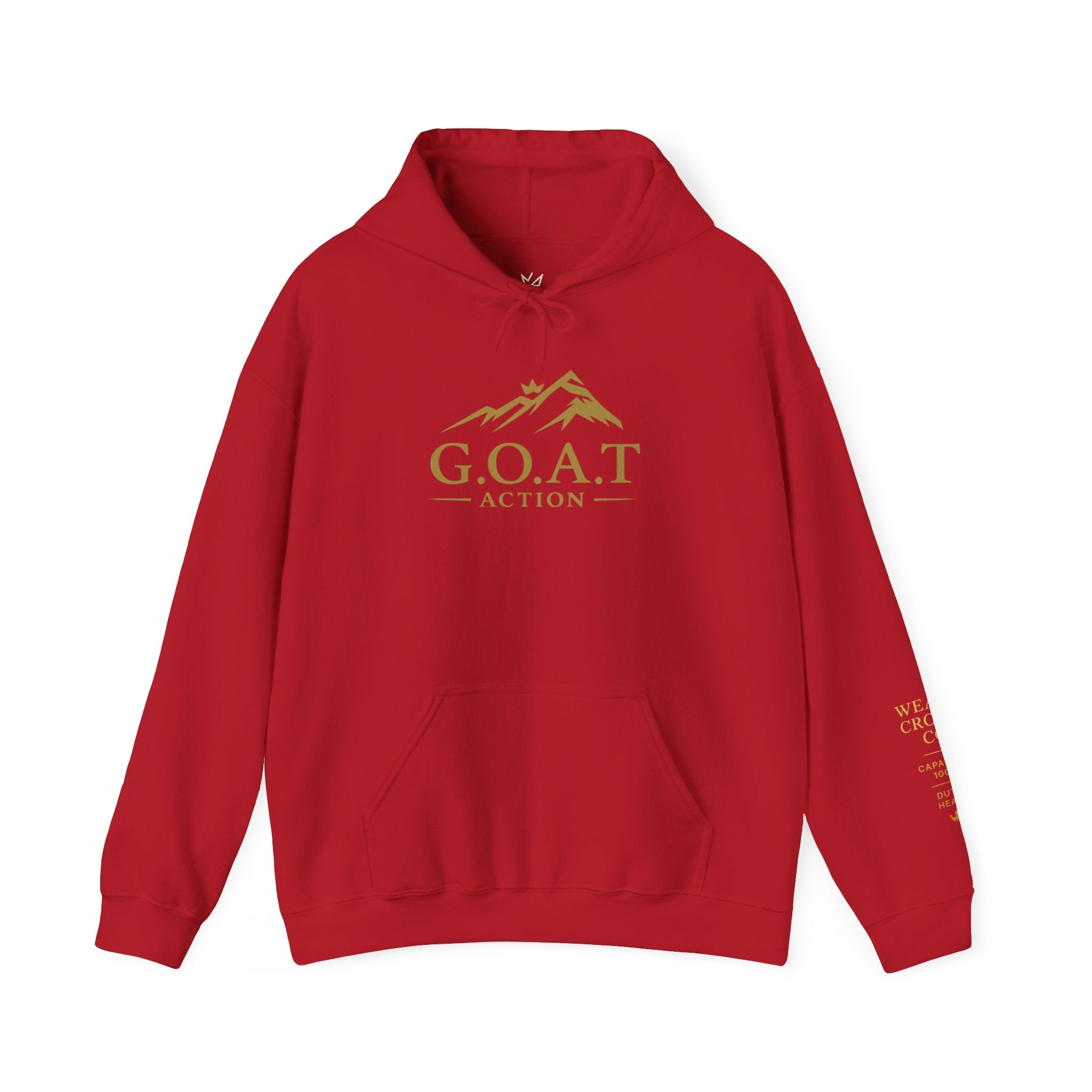 G.O.A.T Action Crest Hoodie – Minimal Gold Print