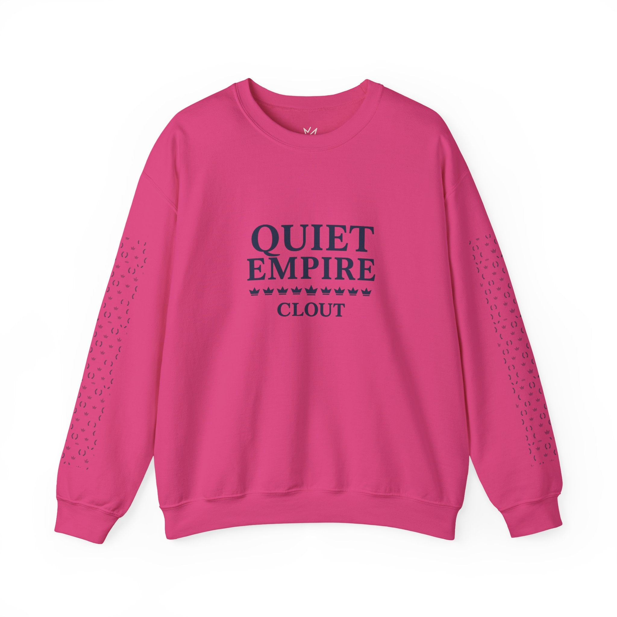 Quiet Empire Crewneck Sweatshirt — 'QUIET EMPIRE CLOUT' Minimal Graphic Pullover