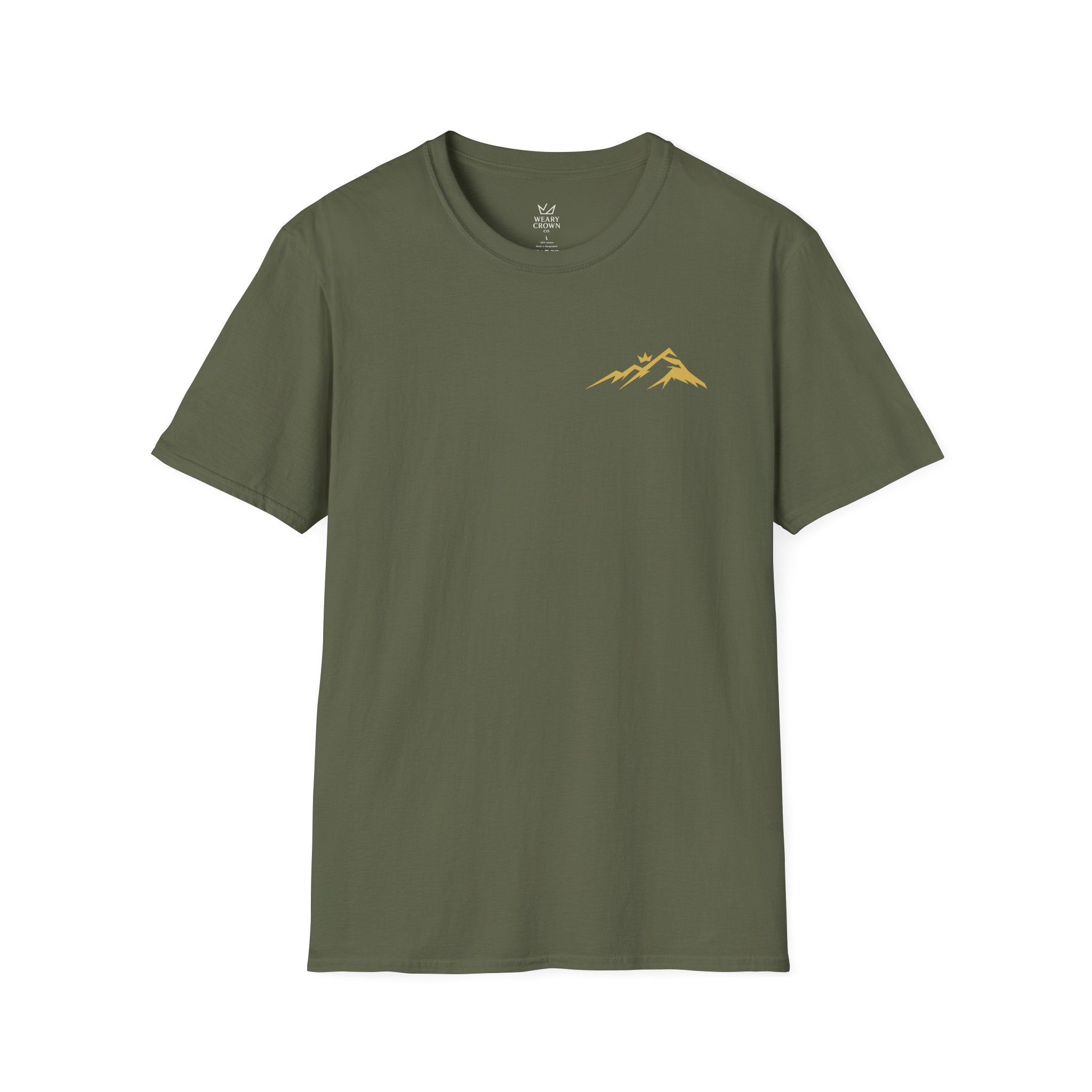 G.O.A.T Action Left-Chest Crest Tee – “The Past Does Not Lead”