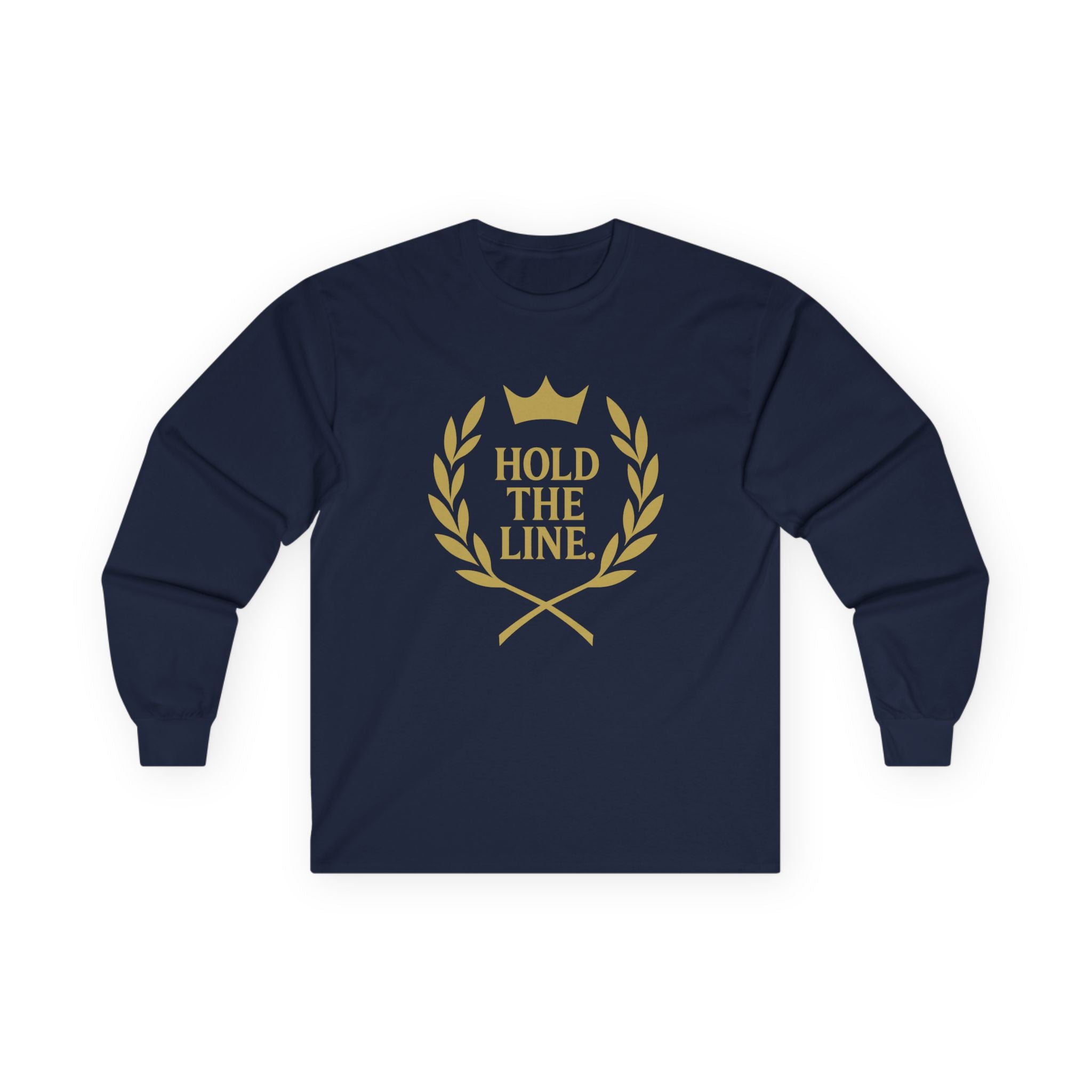 Hold The Line Long Sleeve Tee – Crown & Laurel Discipline Crest Shirt