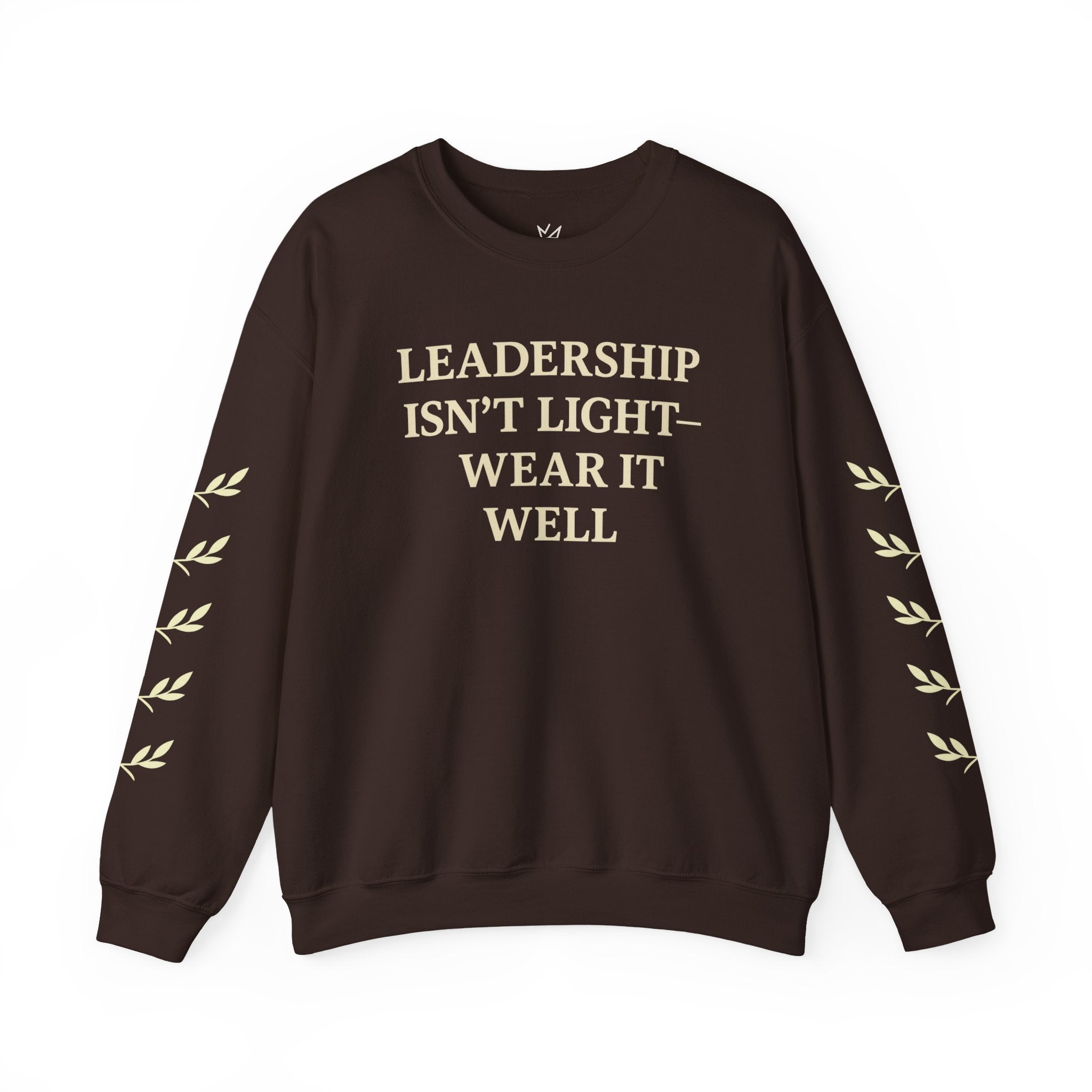 Crown Crewneck Sweatshirt — Gold Laurel Sleeve Design