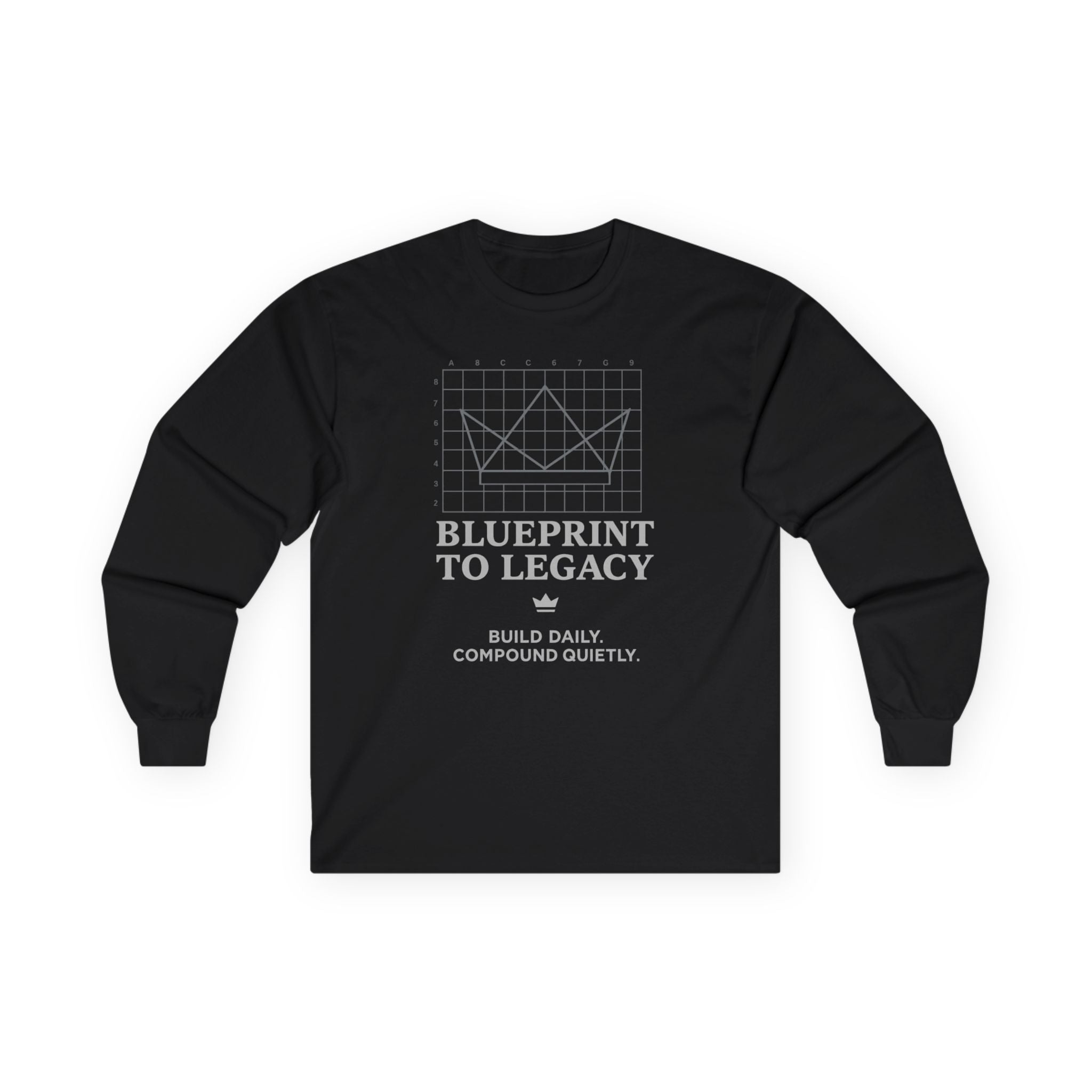 Weary Crown Co. “Blueprint to Legacy” Minimal Long‑Sleeve