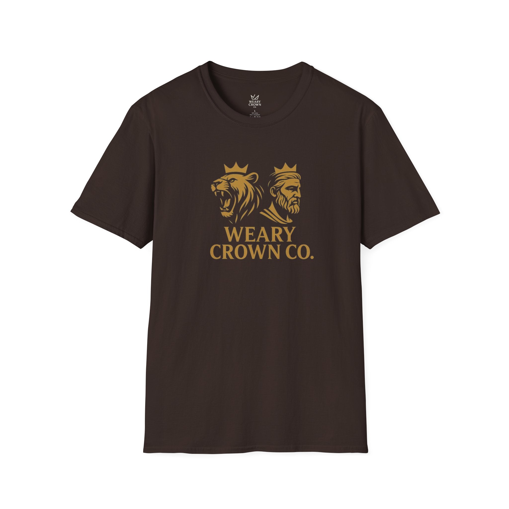 Weary Crown Co. Signature Crest T‑Shirt – Crowned Lion Logo Tee