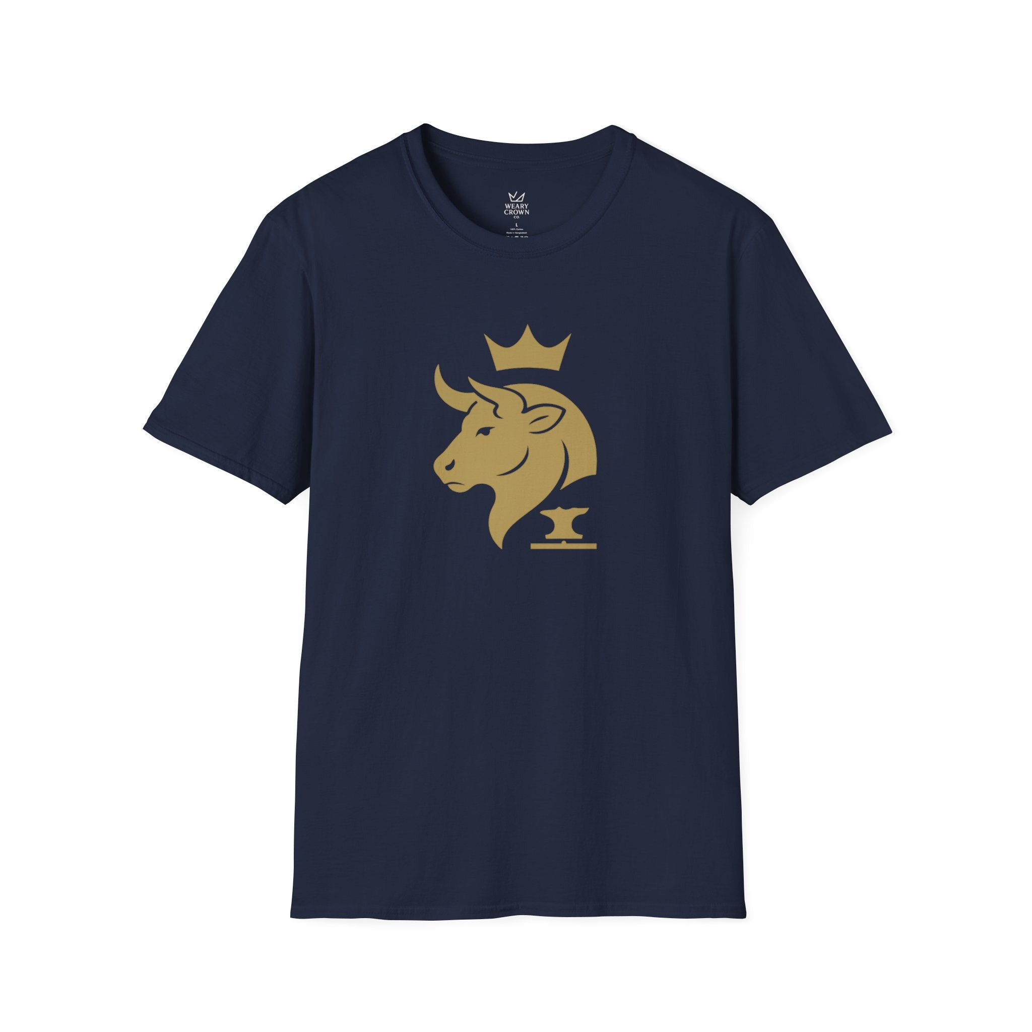 Crowned Bull Crest Tee – Minimal Luxury Shirt