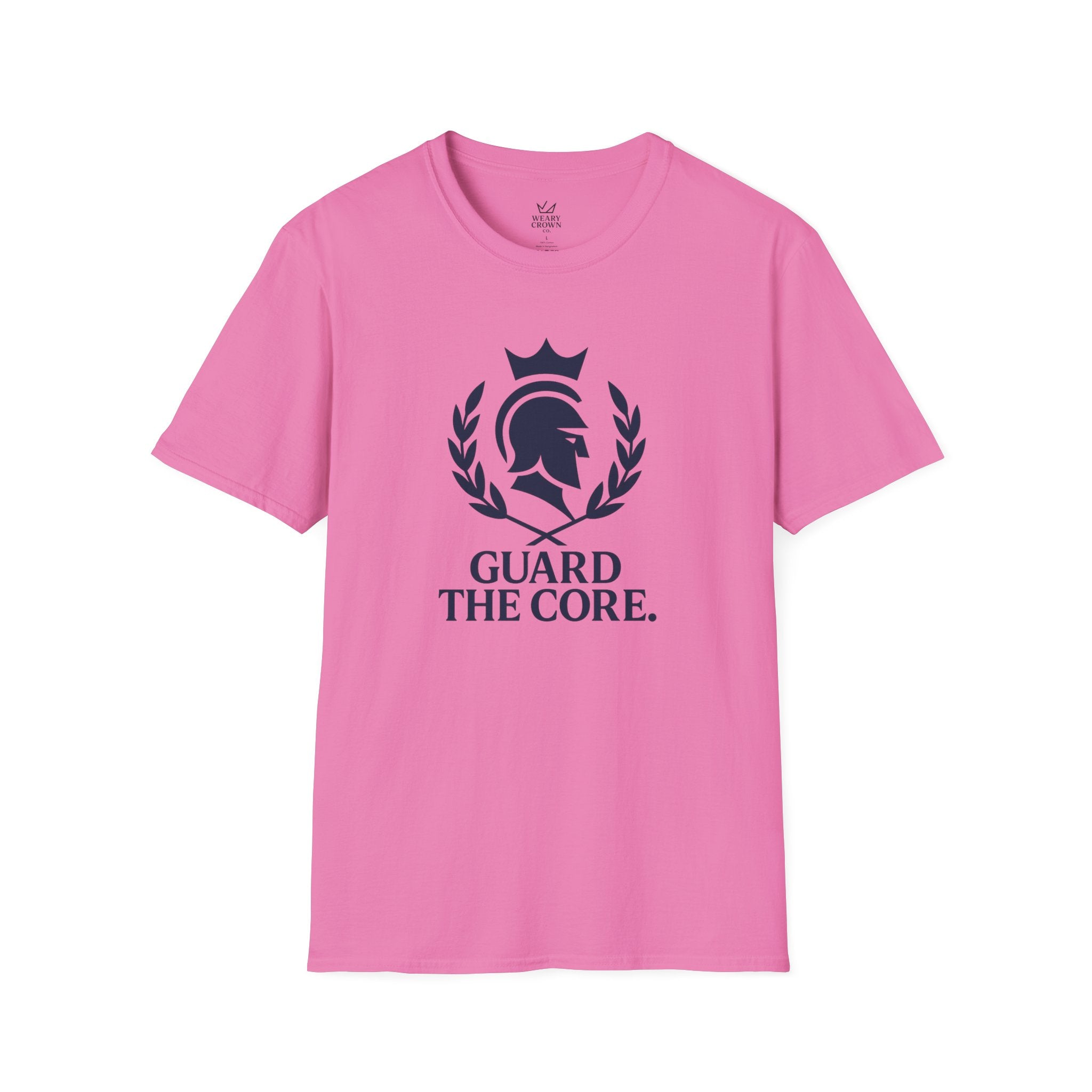 Guard the Core Tee – Crowned Spartan Laurel Discipline Motto T‑Shirt