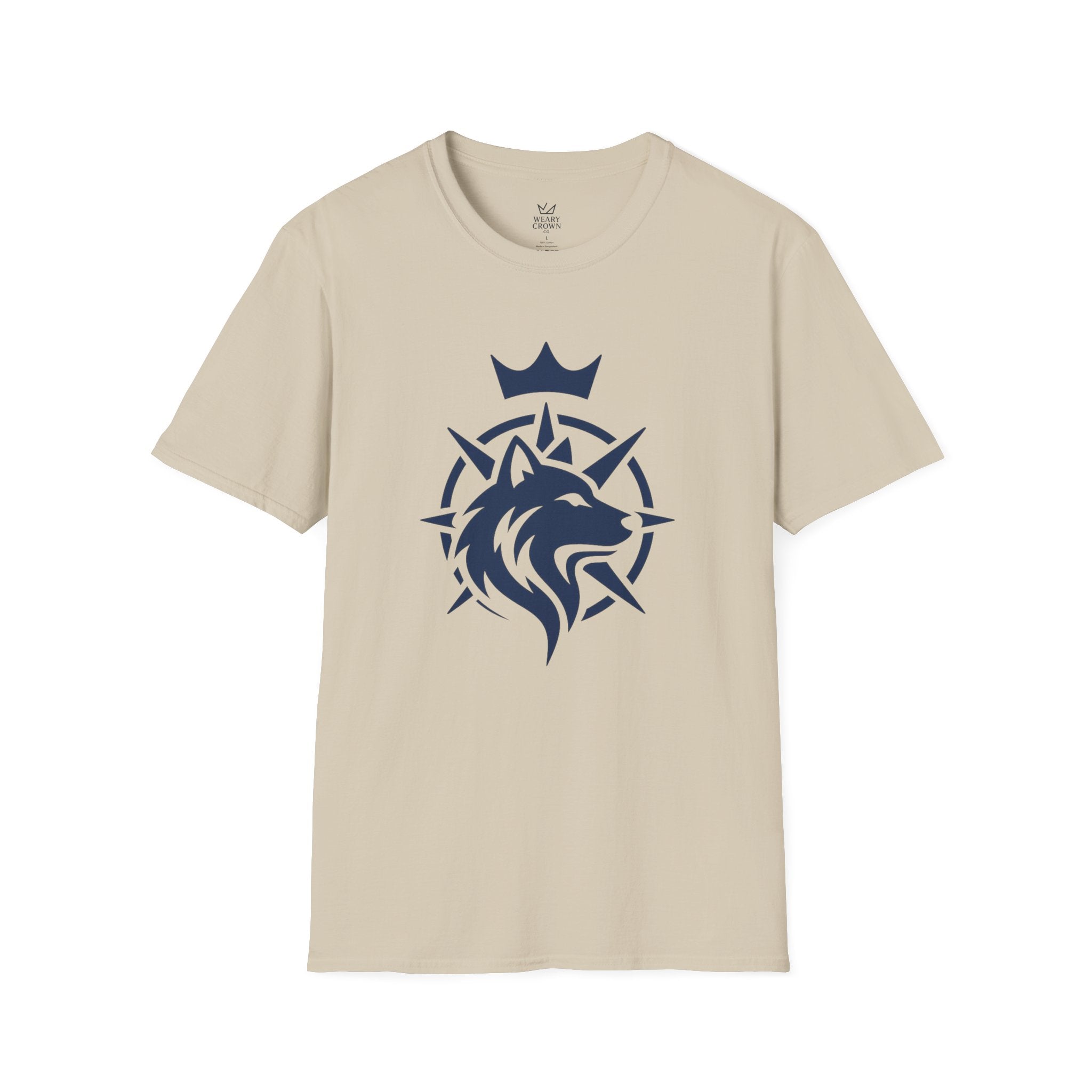 Wolf Compass Leadership Tee – Minimal Crest Graphic T‑Shirt